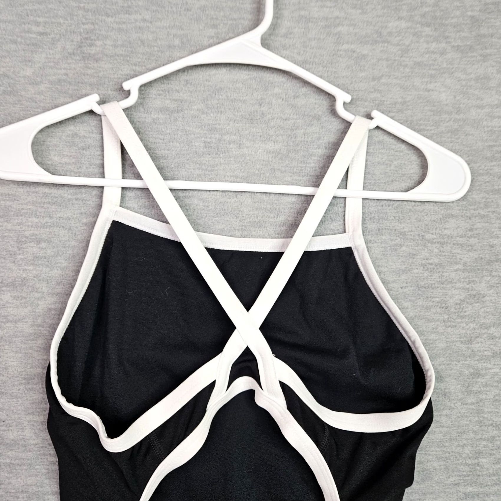 Speedo Speedo Endurance plus Black White One Piece Cross Back Swimsuit Size 10 NEW Women Size ONE SIZE - 4 Thumbnail