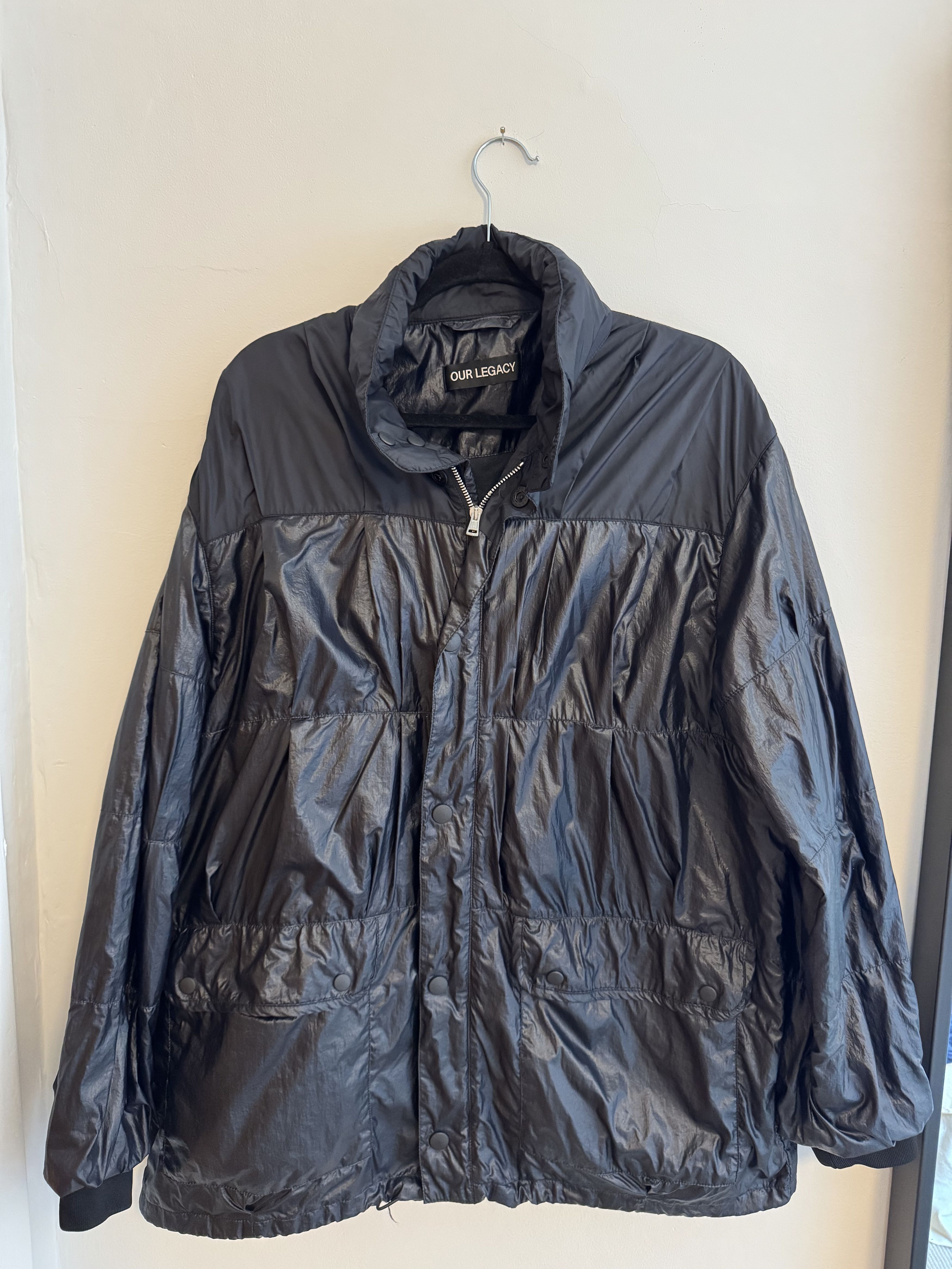 Our Legacy Exhaust Puffa Black Rubberized Nylon Size US M / EU 48-50 / 2 - 1 Thumbnail