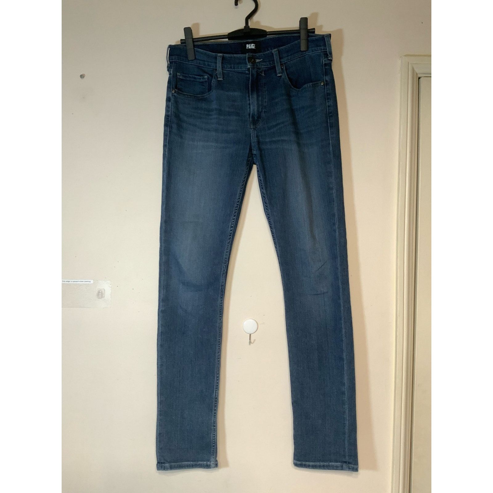 Paige Paige Normandie Birch Mens Straight Fit Jeans Size L USED Size US 30 / EU 46 - 1 Thumbnail