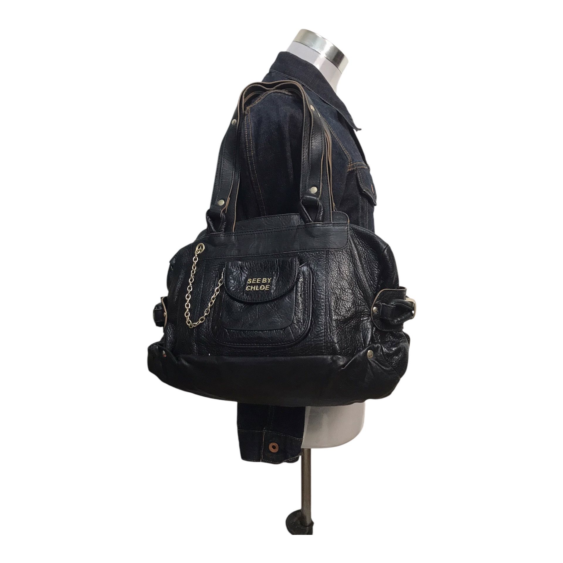 Chloe × See by Chloe See By Chloe Black Leather Tote Bag Size ONE SIZE - 1 Thumbnail