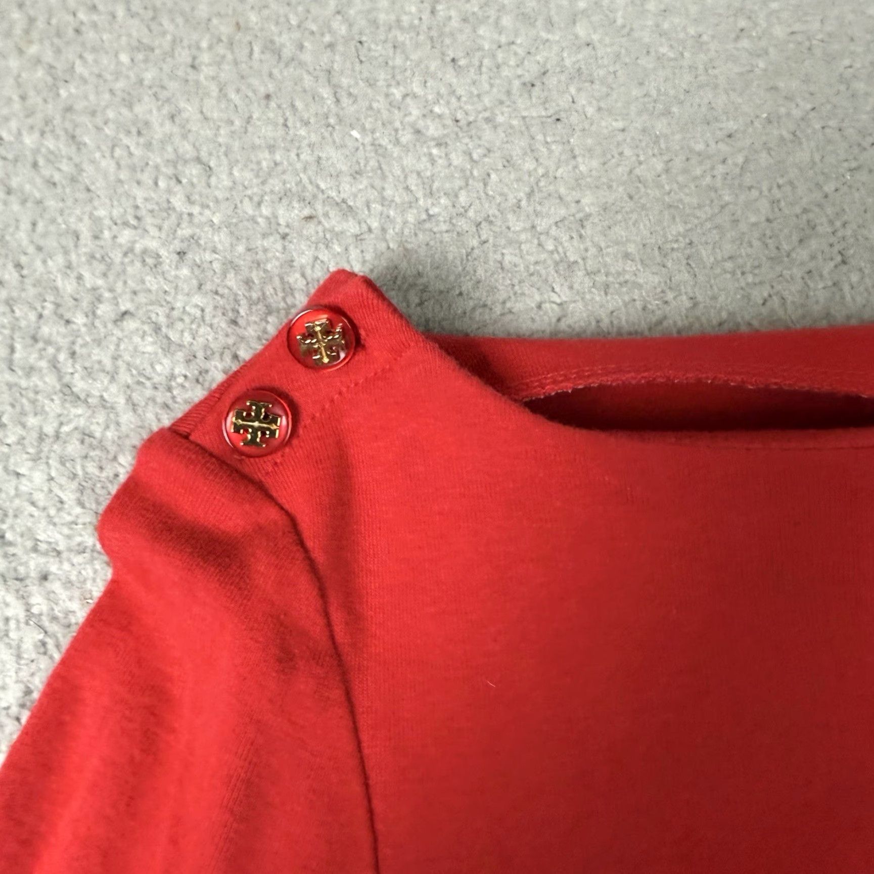Tory Burch Tory Burch Skirt Womens Small Red Cotton Buttons Casual Dress High Fashion Rare Size 28" / US 6 / IT 42 - 5 Thumbnail