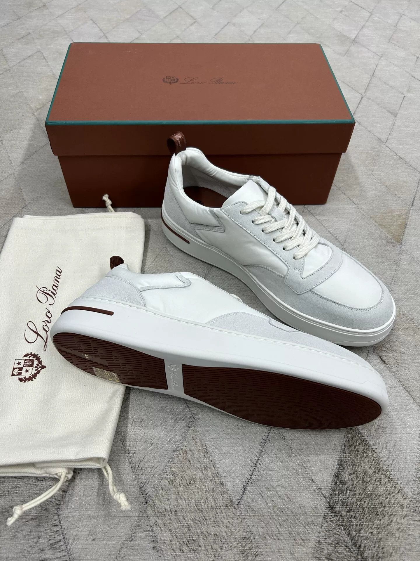 Loro Piana Loro Piana Classic White Sneakers Size US 9 / EU 42 - 1 Thumbnail
