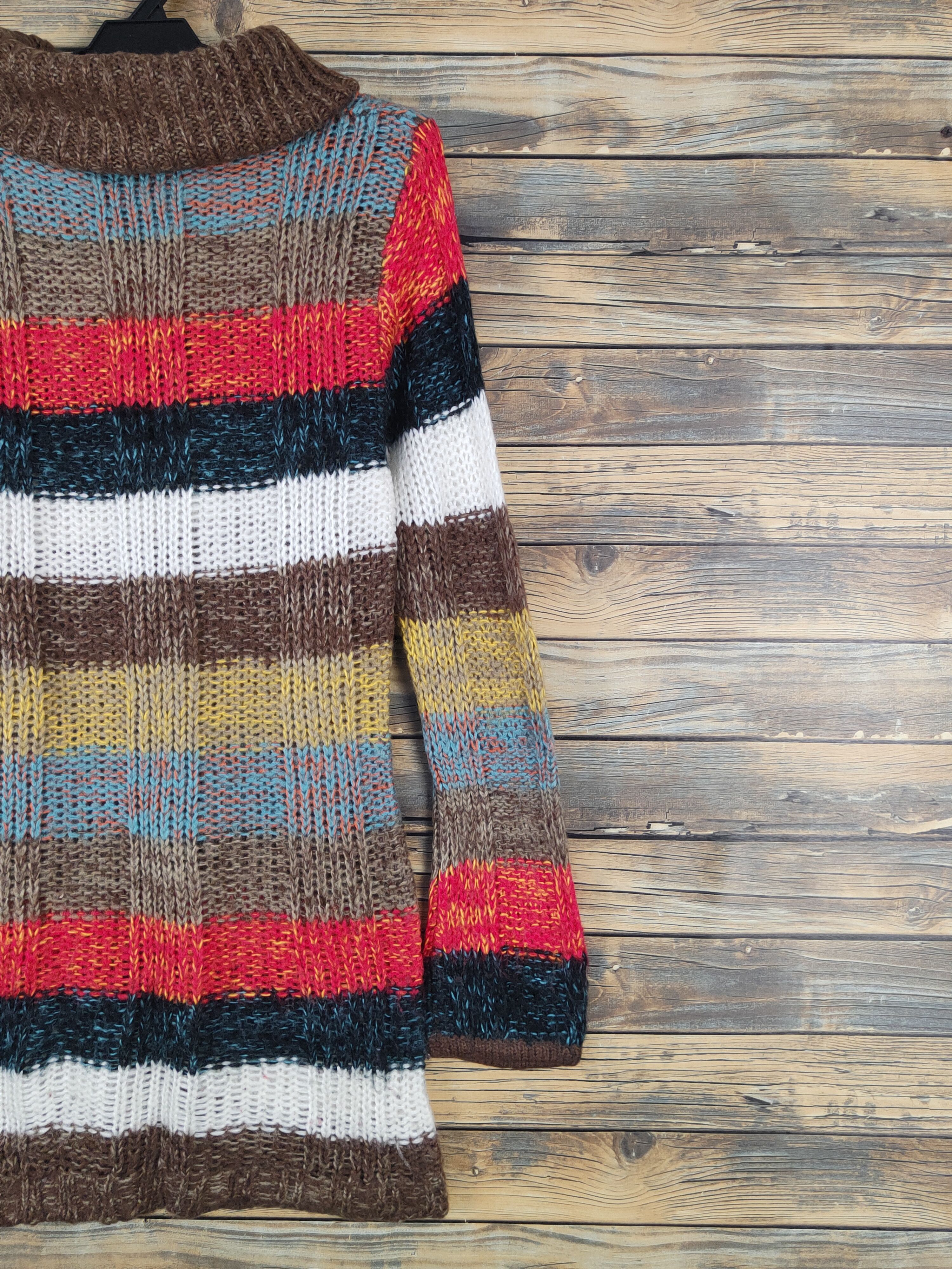 Japanese Brand × Vintage P.I.E.R.S Brown Red Knitwear Sweaters #W1271 Size M / US 6-8 / IT 42-44 - 9 Thumbnail