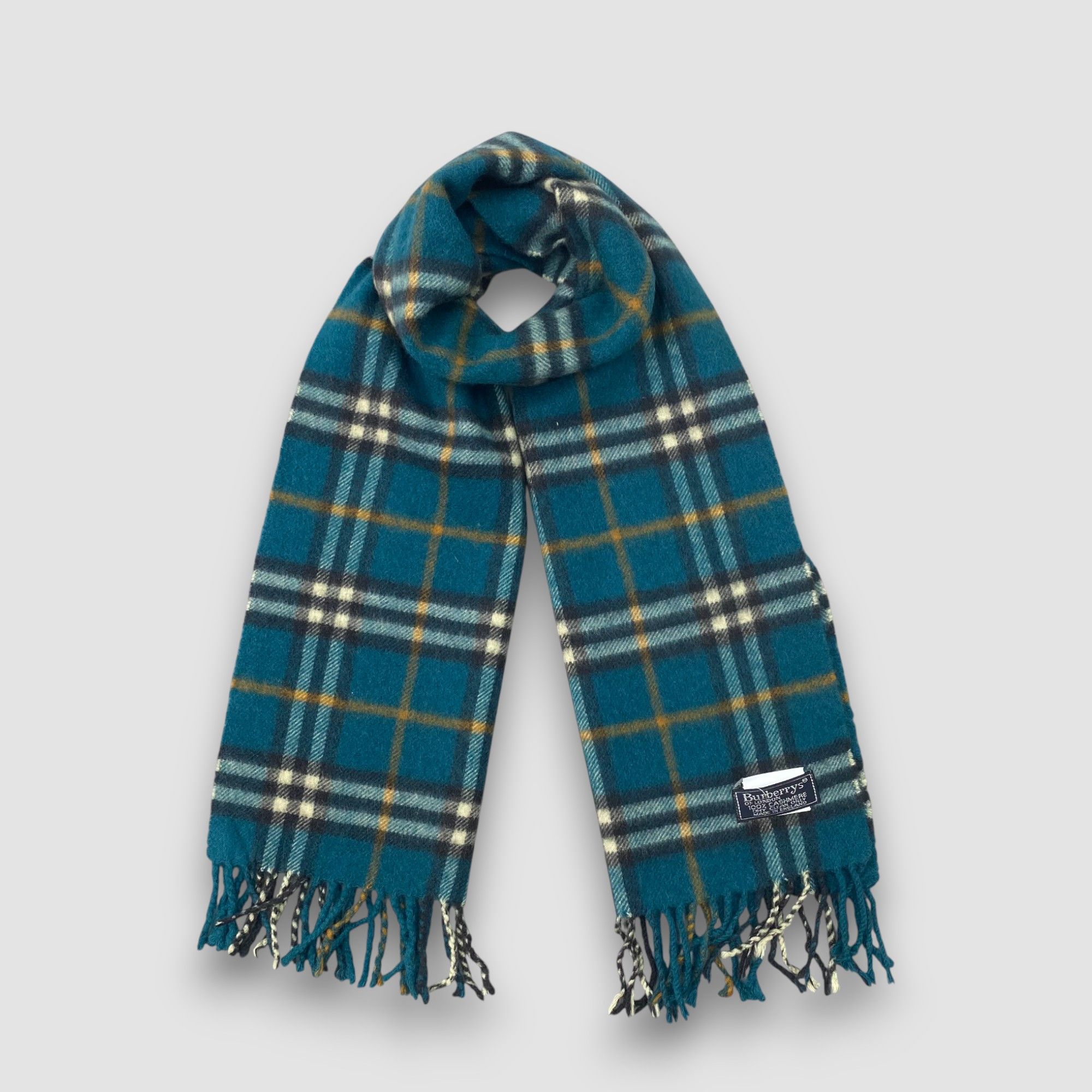 Burberry Vintage Burberry Scarf Muffler Wool Cashmere Check Scarves Size ONE SIZE - 1 Thumbnail