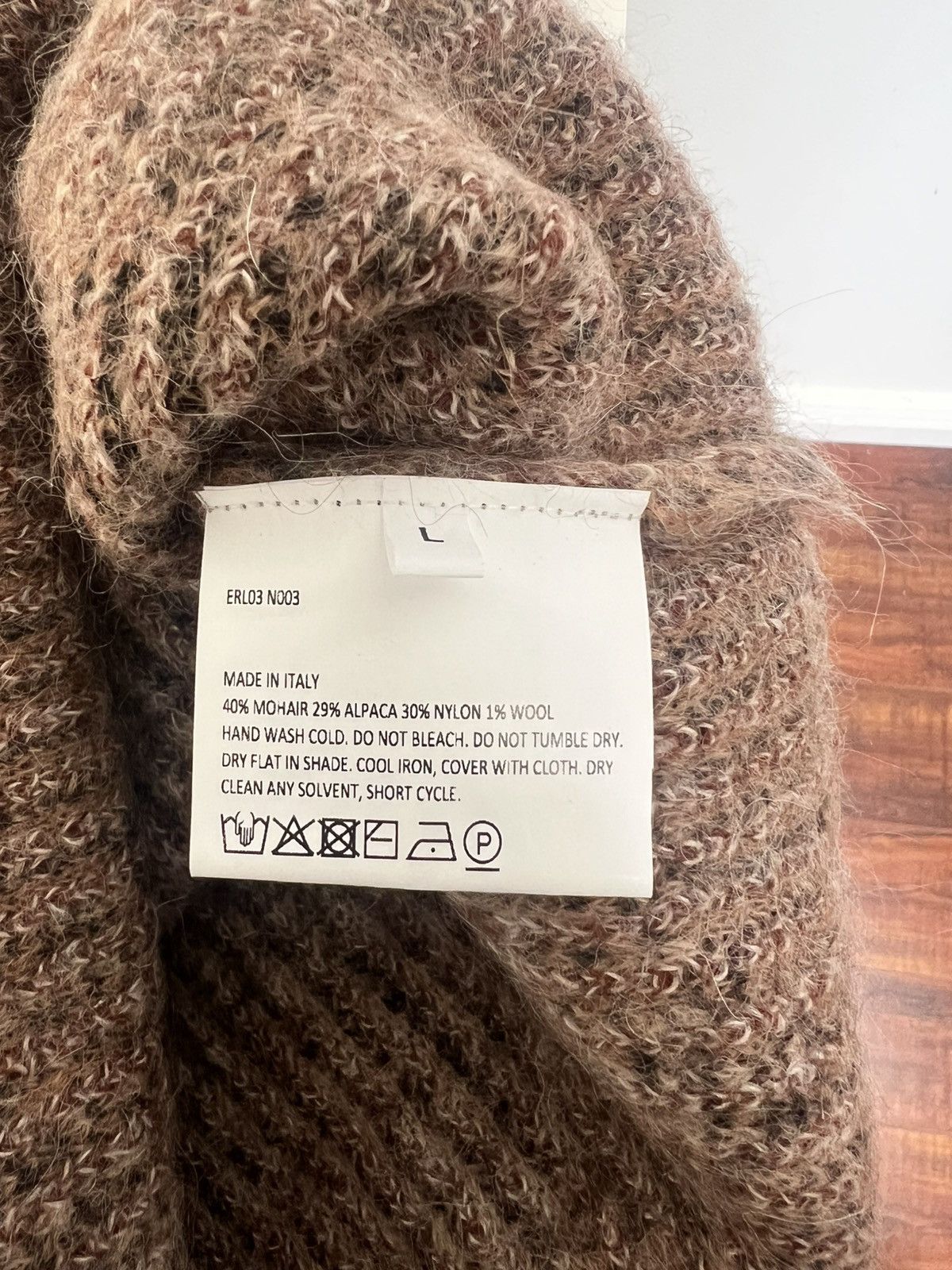 ERL Erl Bowy Mohair Knit Sweater Size US L / EU 52-54 / 3 - 6 Thumbnail