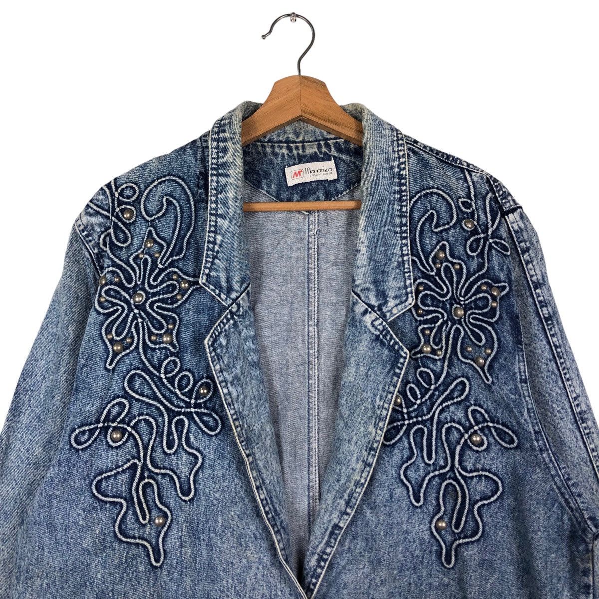 Japanese Brand 🔥Vintage Denim Jacket Monariza Embroidered Design Kapital Size US M / EU 48-50 / 2 - 3 Thumbnail