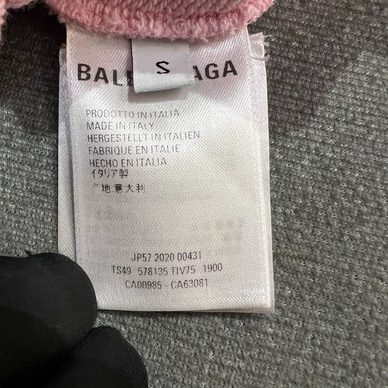 Balenciaga Balenciaga Pink CREW letter logo hoodie Size US S / EU 44-46 / 1 - 7 Thumbnail