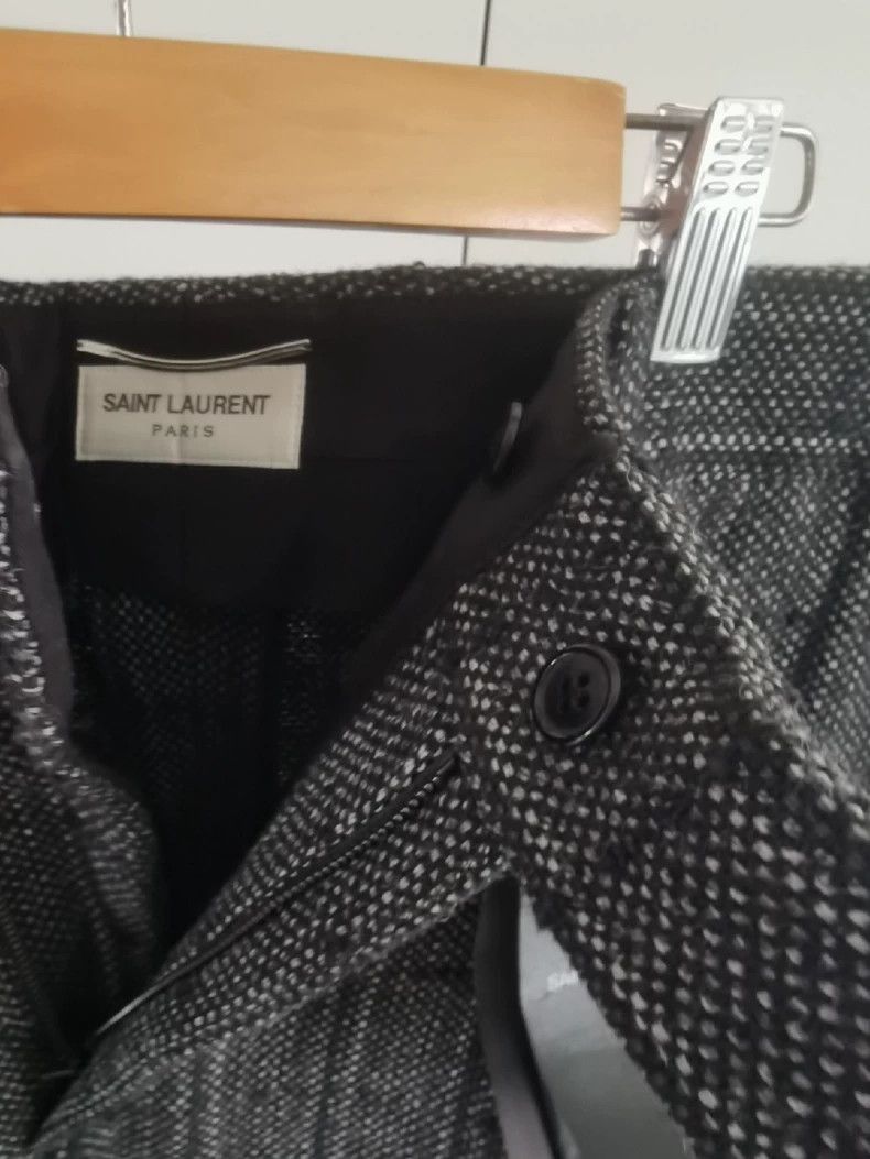 Saint Laurent Paris Saint Laurent Paris Grey black straight leg wide leg pants- Size US 44 / EU 60 - 4 Thumbnail