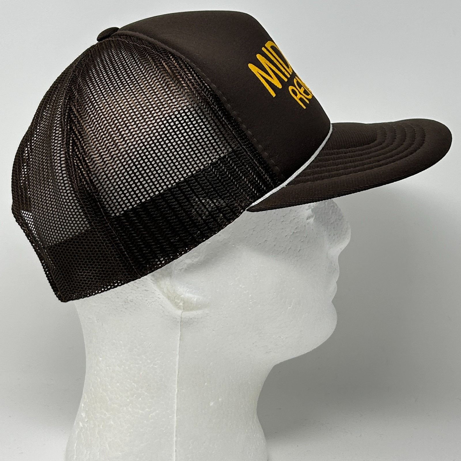 Vintage Vintage Midway Rent All Trucker Hat Cap Brown 80s Foam Front Size ONE SIZE - 8 Thumbnail
