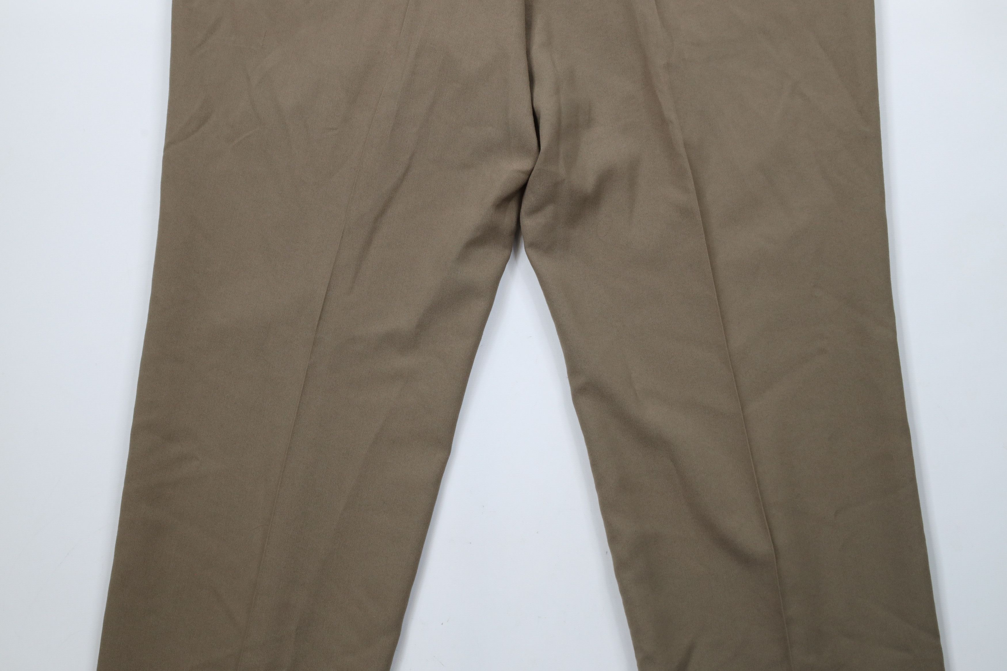Vintage Vintage 90s Streetwear Wool Blend Wide Leg Chino Pants Beige Size US 36 / EU 52 - 10 Thumbnail