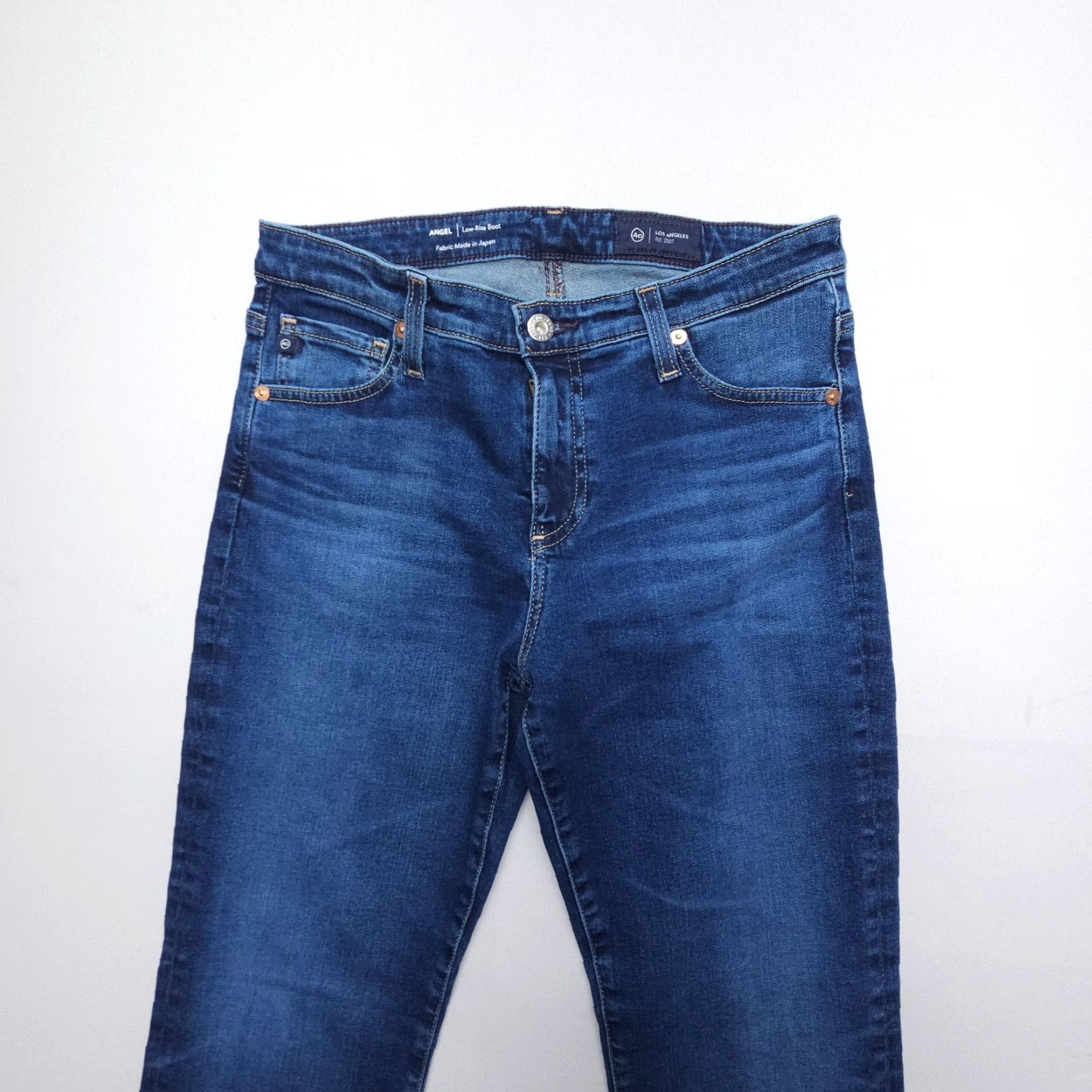 Denime AG Adriano Goldschmied Jeans Bootcut 28 Dark Blue Denim Women Regular Size 28 Low Rise 5-Pocket USA Bagged? Size 28" / US 6 / IT 42 - 3 Thumbnail