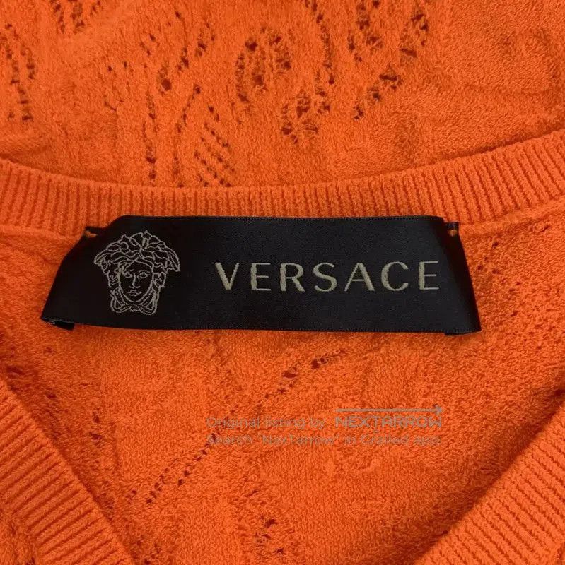 Versace Versace Orange Woven Women's Dress . Size M / US 6-8 / IT 42-44 - 5 Thumbnail