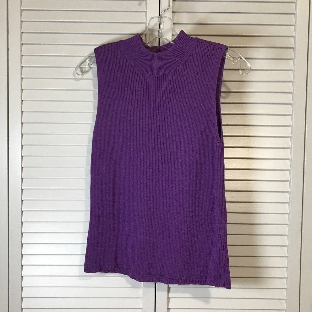 Other Crystal-Kobe Purple Cowl Neck Sleeveless Sweater M Size M / US 6-8 / IT 42-44 - 1 Thumbnail