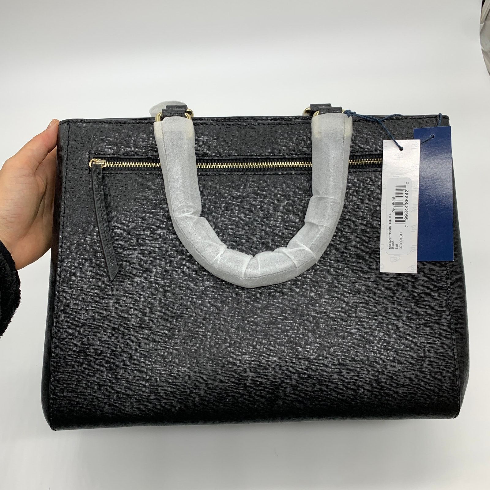 Dooney & Bourke Dooney & Bourke Black Leather Purse Zip Satchel Handbags Size ONE SIZE - 2 Thumbnail