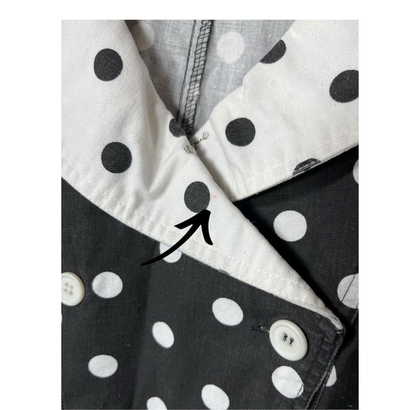 Other Avon Fashions black white polka dot midi dress 1980s Size 7/ Size M / US 6-8 / IT 42-44 - 8 Thumbnail