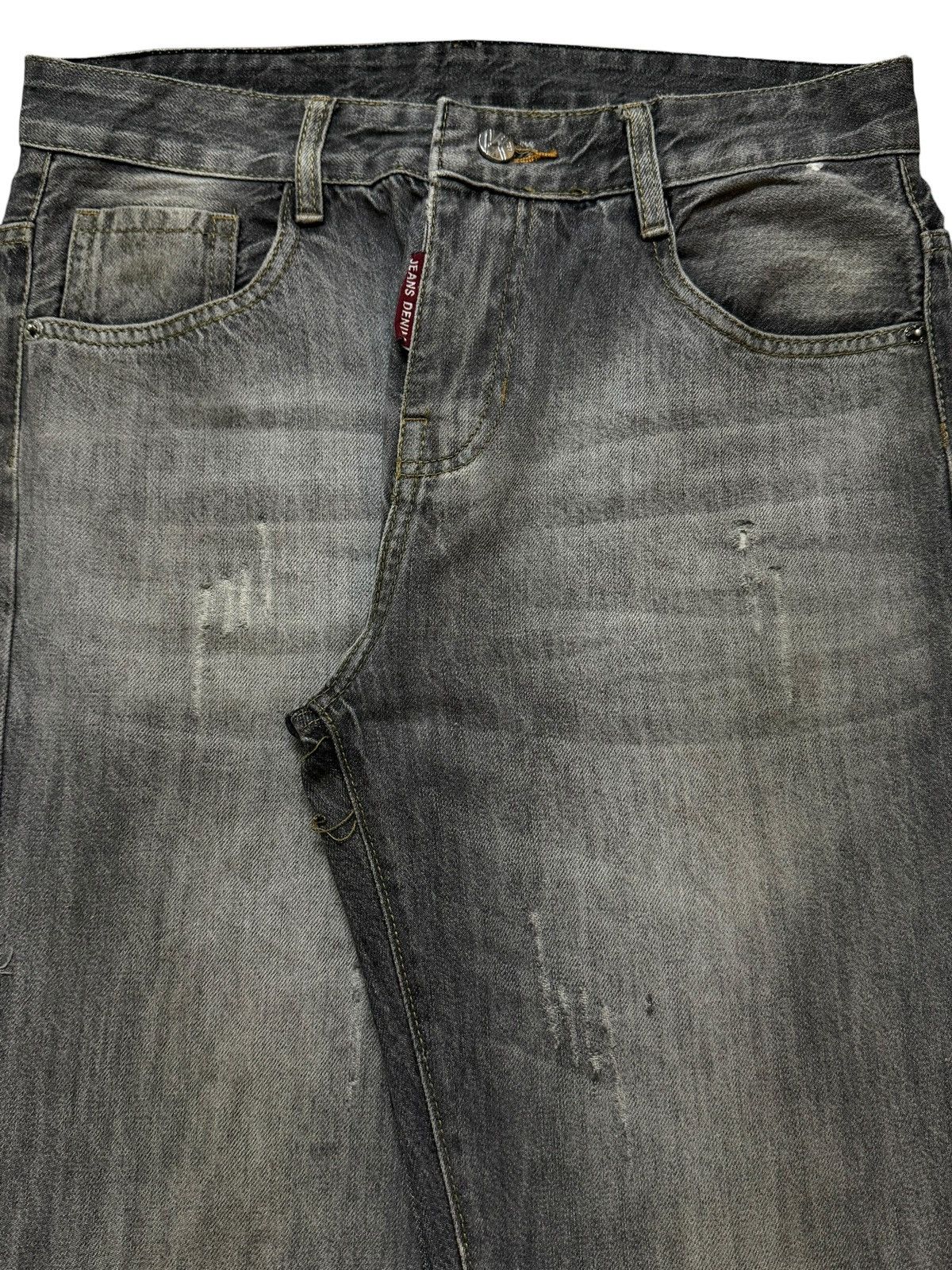JNCO Vintage Y2K Japanese Brand Grey Faded Wash Distress Loose Size US 30 / EU 46 - 3 Thumbnail