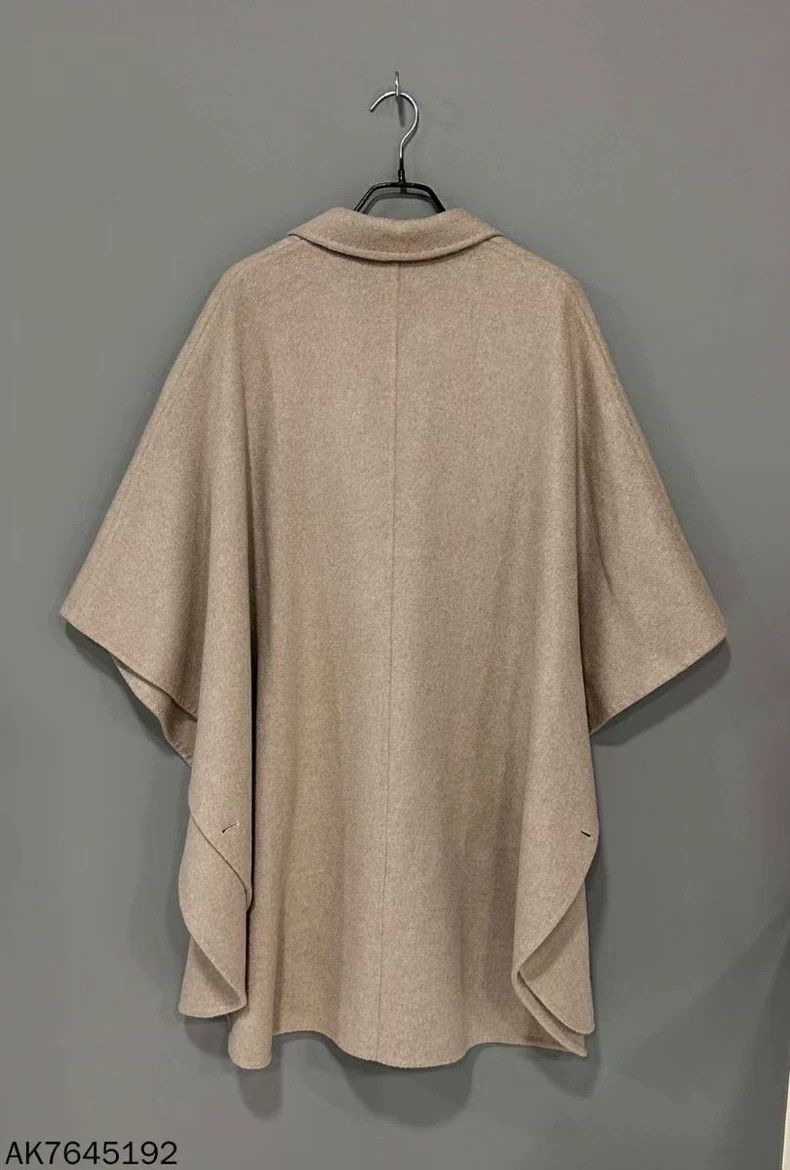 Max Mara Max Mara Max Mara Khaki Cashmere Double Breasted Cape Size L / US 10 / IT 46 - 3 Thumbnail