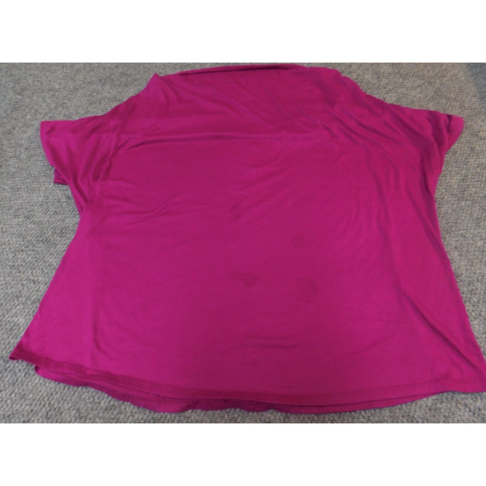 Faded Glory Faded Glory Blouse Shirt 3X Womens Purple Dolman Sleeve Button Collared Tunic Casual Size XXL / US 16-18 / IT 52-54 - 2 Thumbnail