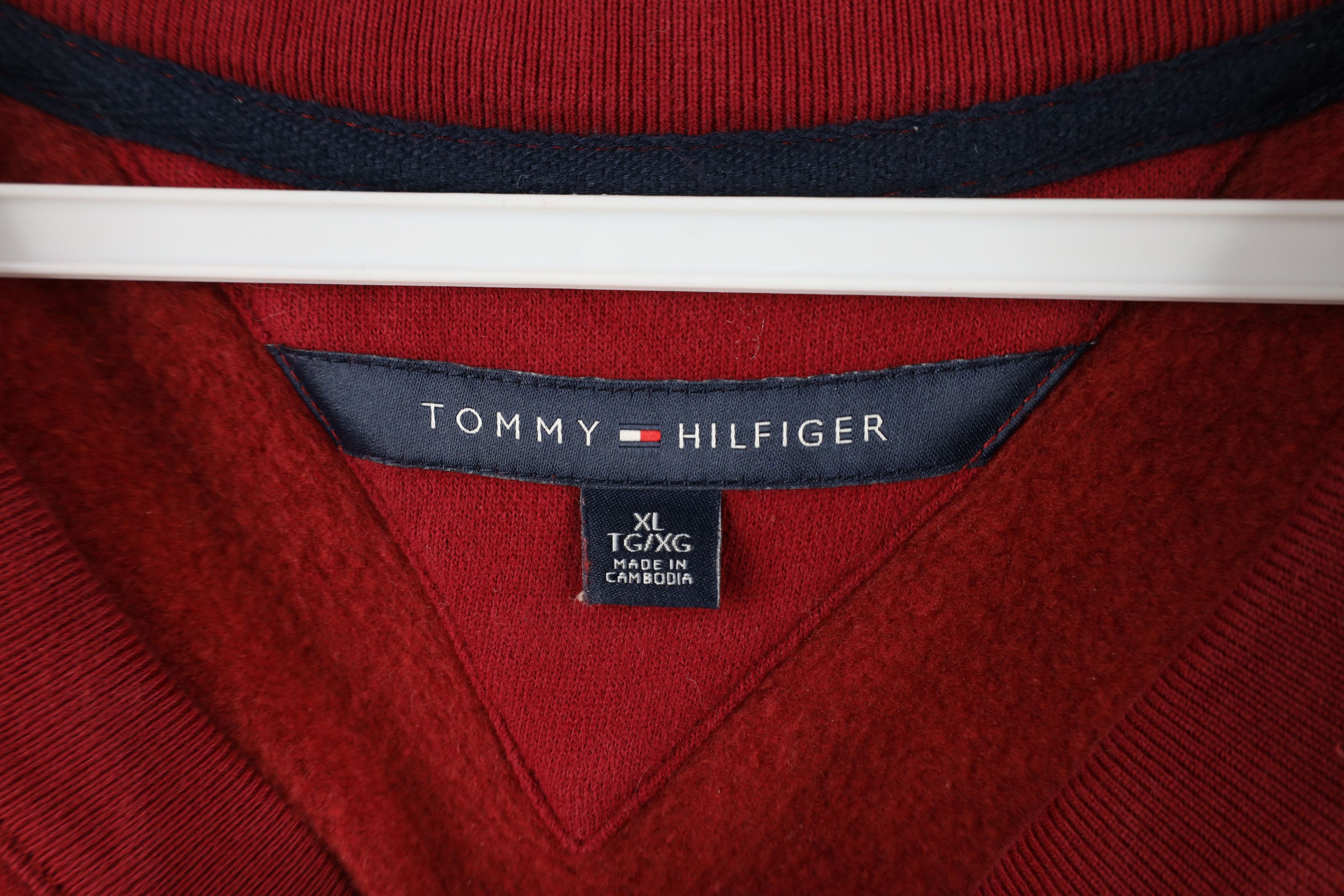 Tommy Hilfiger × Vintage Vintage Tommy Hilfiger Block Letter Heavyweight Sweatshirt Size US XL / EU 56 / 4 - 7 Thumbnail