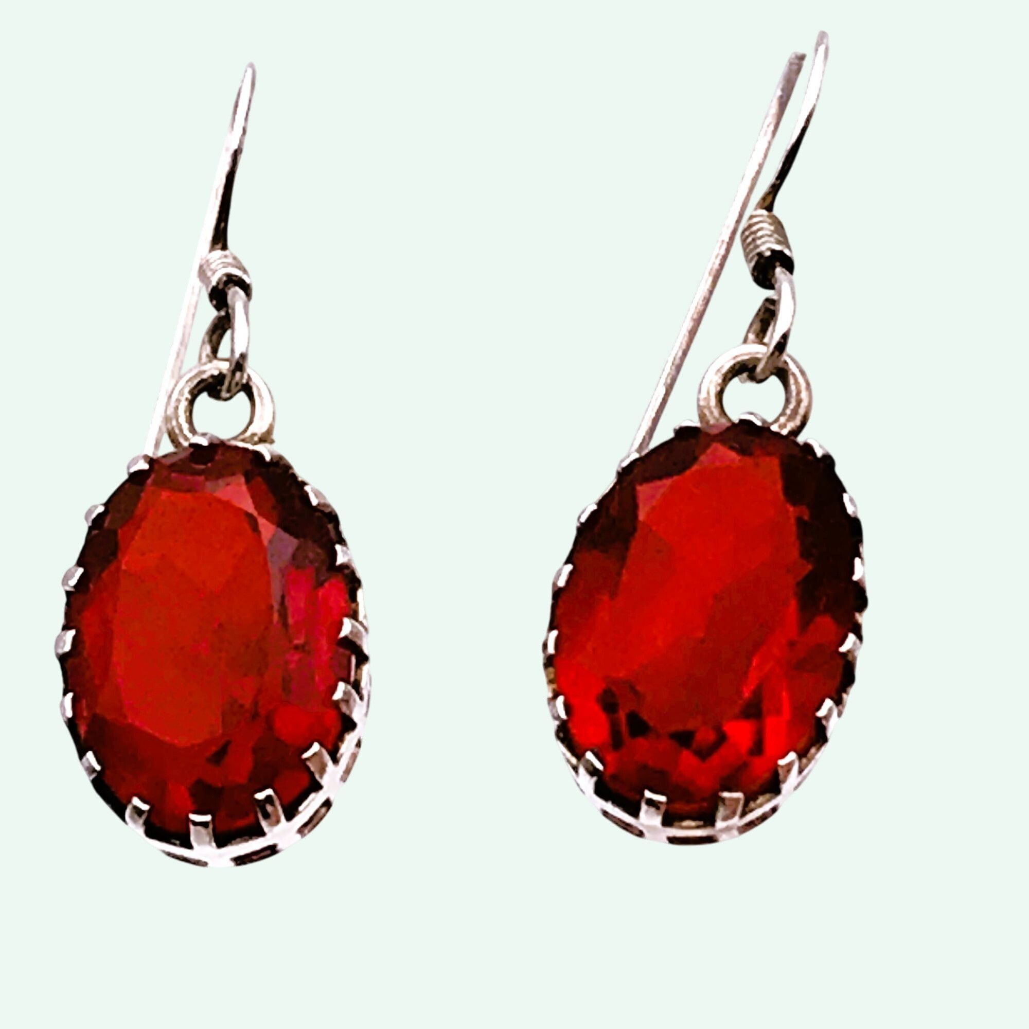 Other Red Garnet Earrings Sterling Silver 925 January Birthstone D Size ONE SIZE - 5 Thumbnail