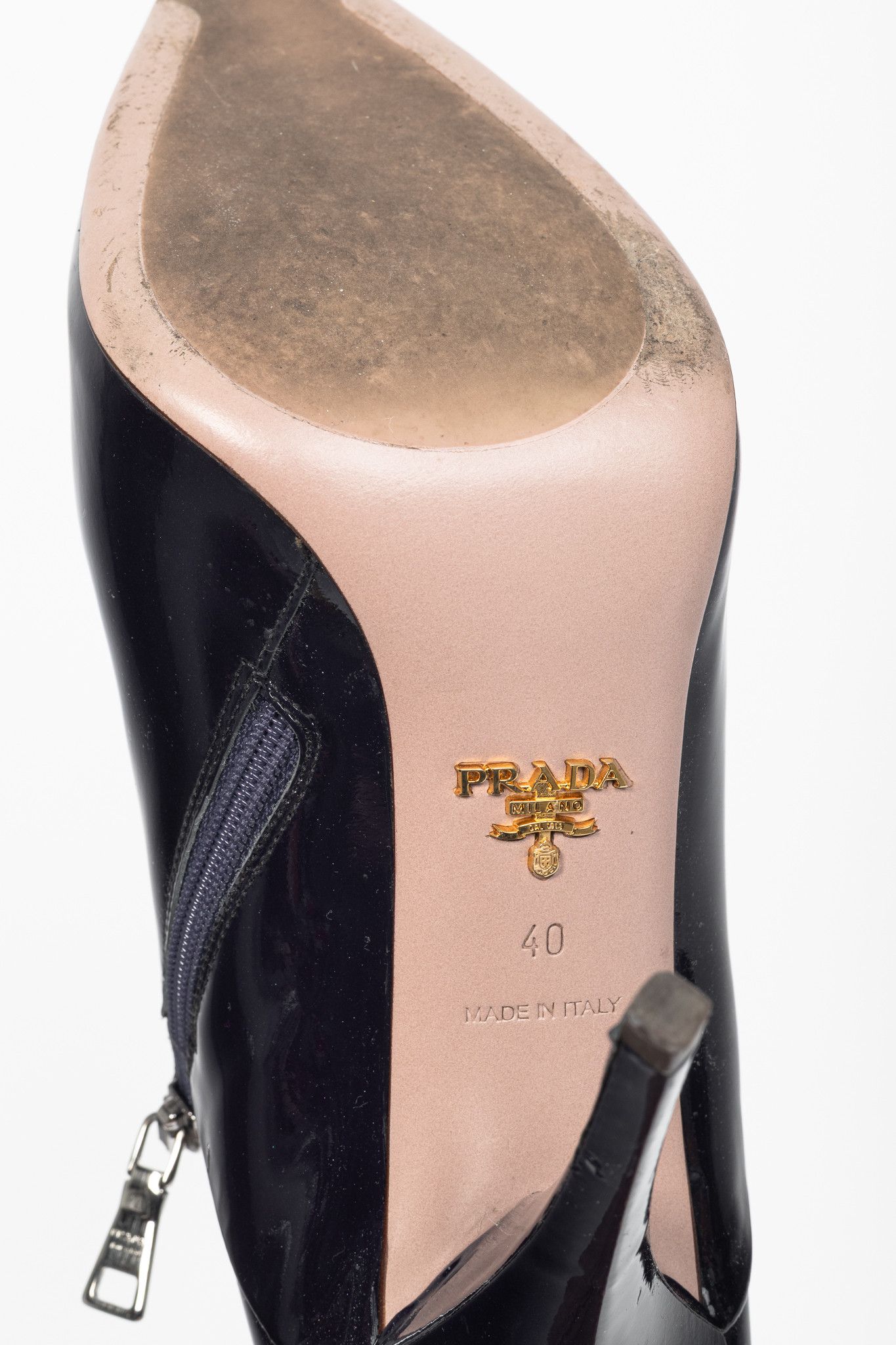 Prada Prada Purple Vernice Leather Pointed-Toe Booties Size US 9.5 / IT 39.5 - 5 Thumbnail