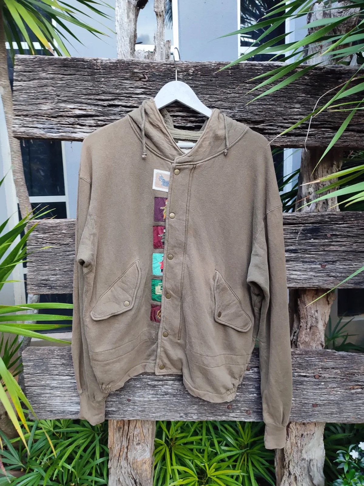 Karl Helmut Vintage Karl Helmut Olive Full-Zip Hoodie with Embroidery Size US M / EU 48-50 / 2 - 1 Thumbnail
