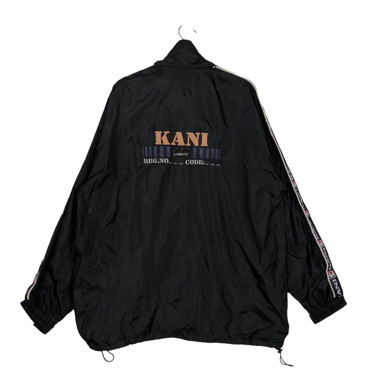 Japanese Brand 🔥90’s Vintage Zipper Jacket Karl Kani Big Logo Striped Size US XL / EU 56 / 4 - 8 Thumbnail