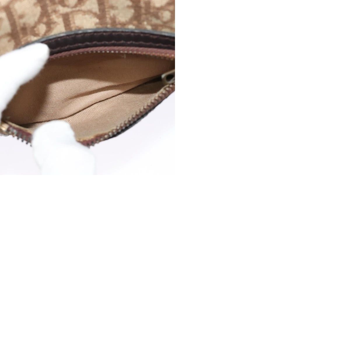 Dior DIOR Trotter Canvas Shoulder Bag Brown Gold Size ONE SIZE - 12 Thumbnail