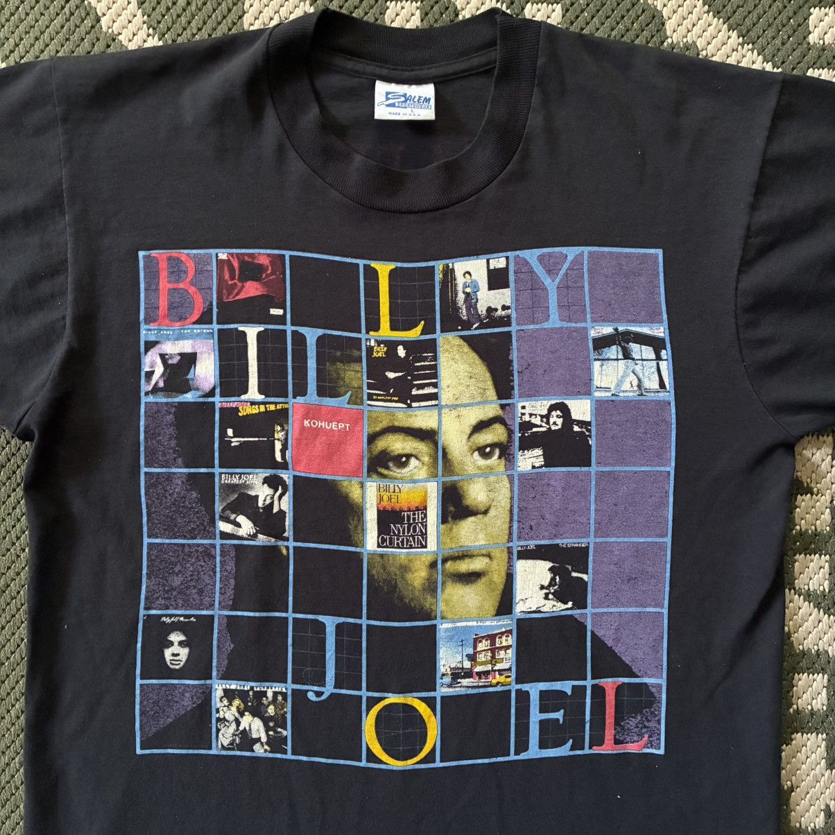 Vintage Vintage Billy Joel Storm Front Tour 80s Single Stitch Tee Size US L / EU 52-54 / 3 - 1 Thumbnail