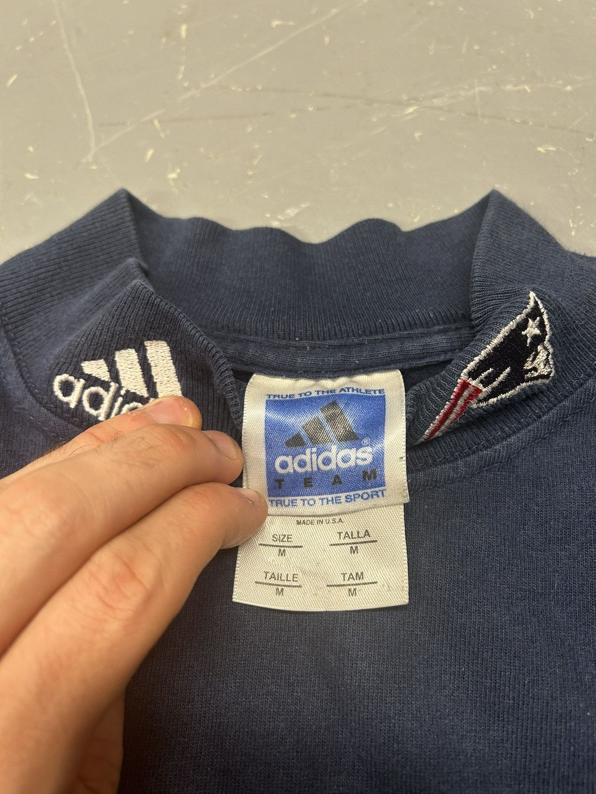 Adidas × NFL × Vintage Crazy Vintage 90s Essential New England Patriot Mockneck NFL Size US M / EU 48-50 / 2 - 3 Thumbnail