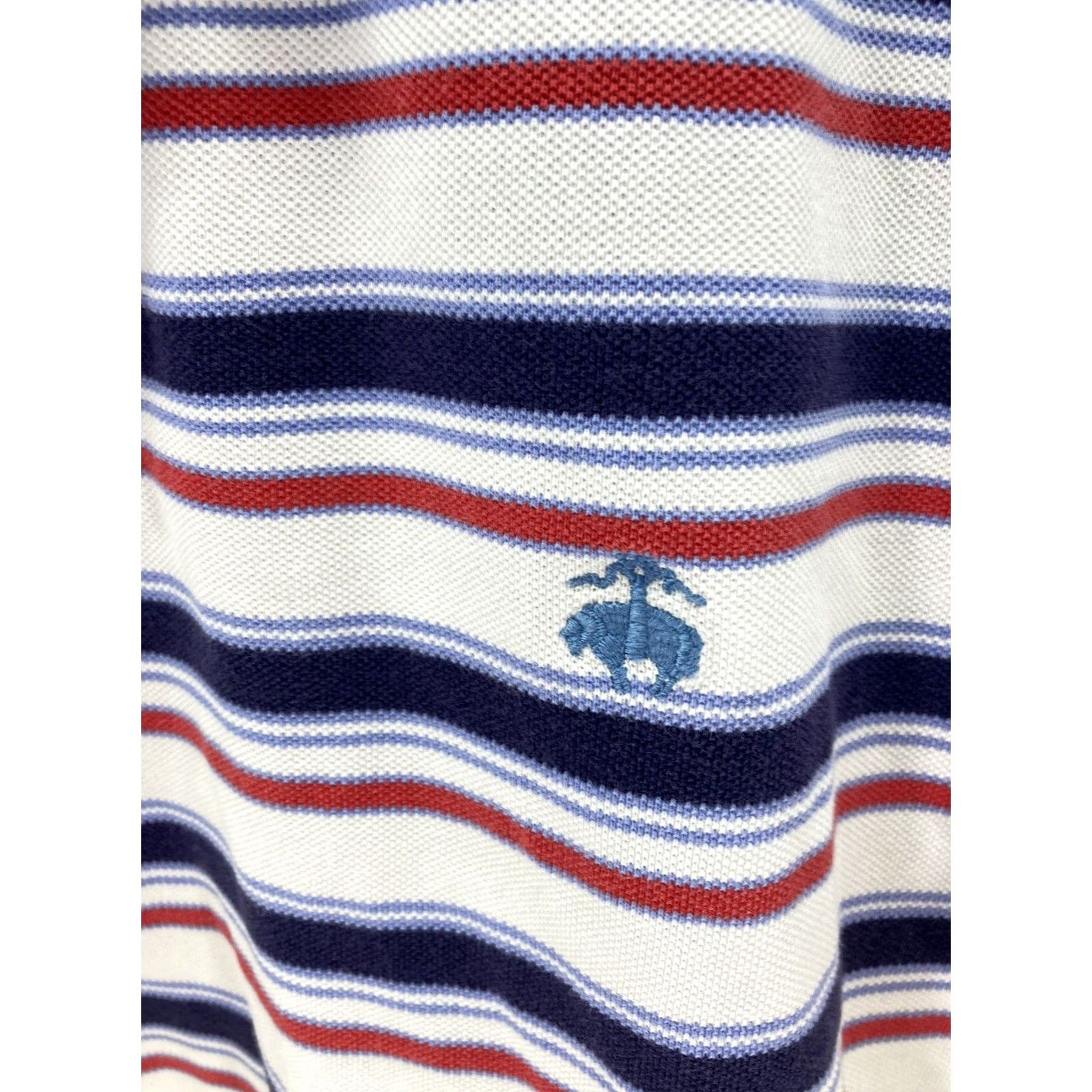 Brooks Brothers Brooks Brothers Polo Shirt Men XL Red Stripe Short Sleeve Cotton Knit Pullover Size US XL / EU 56 / 4 - 4 Thumbnail