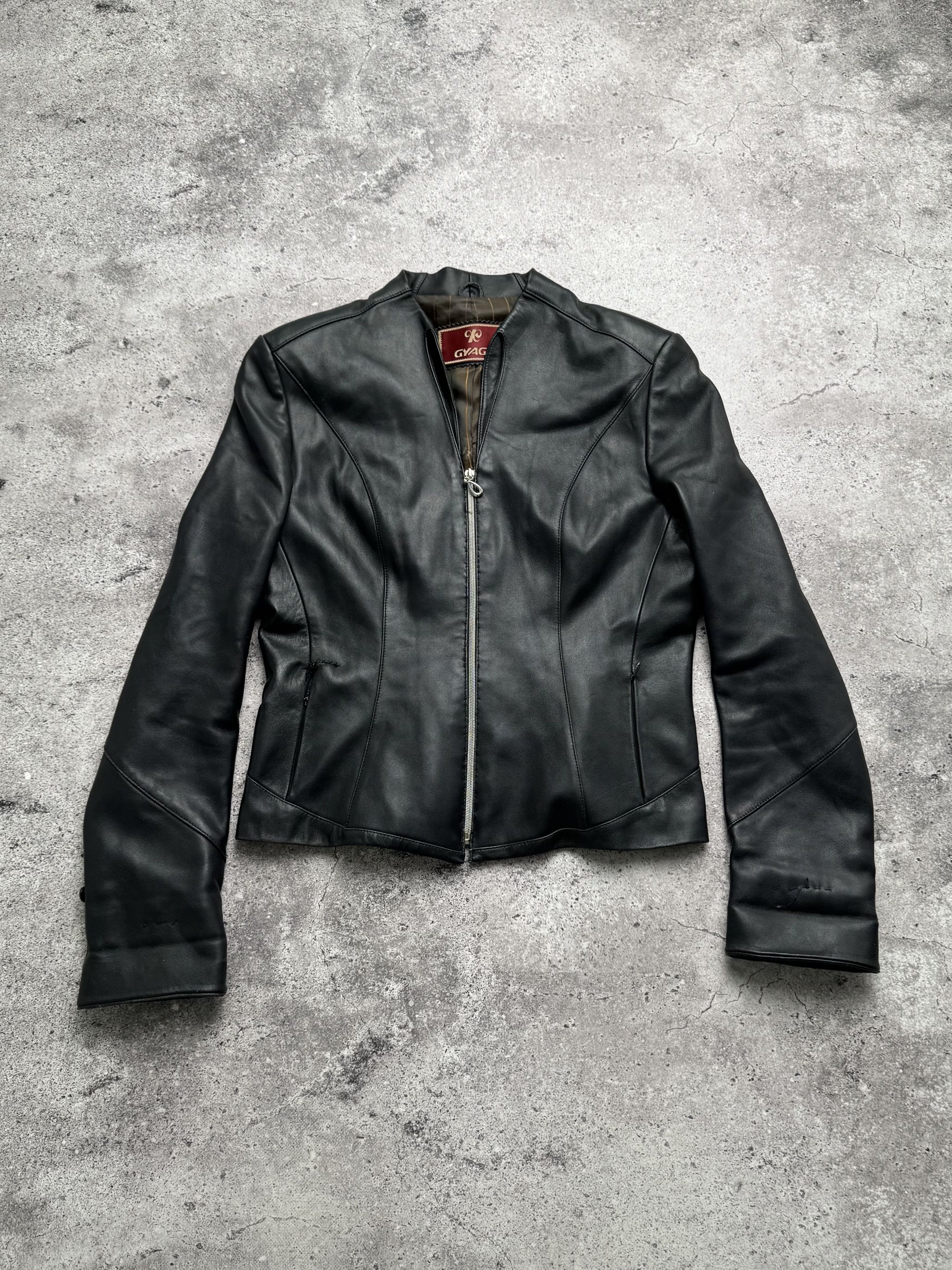 Vintage Vintage Cropped Leather Jacket C2(V484) Size M / US 6-8 / IT 42-44 - 1 Thumbnail
