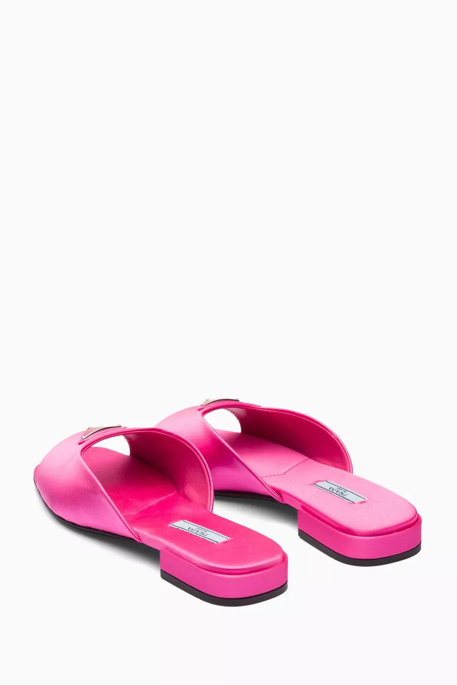 Prada o1w1db11124 Ciabatte Square-toe Flat Sandals Satin in Pink Size US 8 / IT 38 - 4 Thumbnail