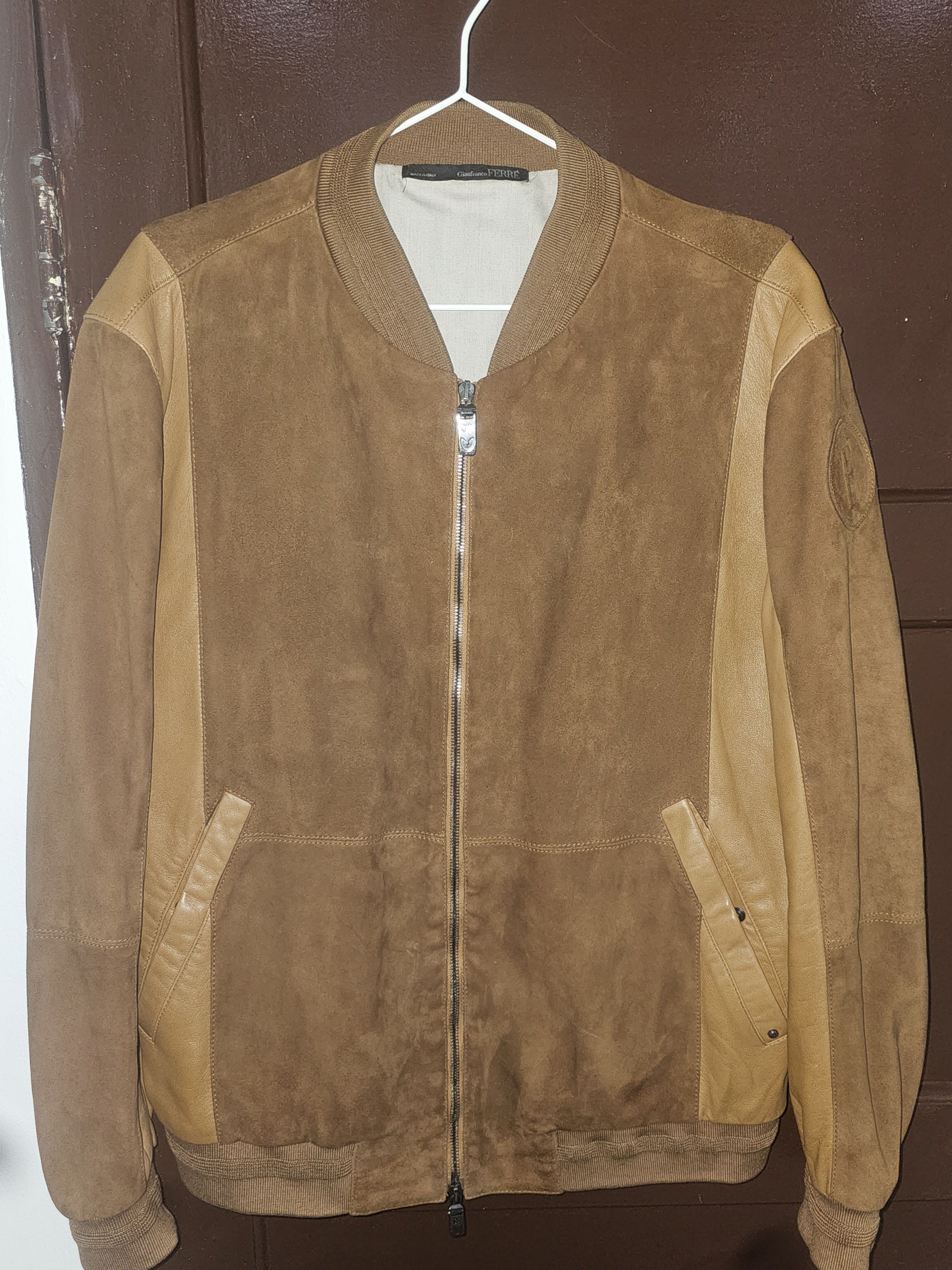 Gianfranco Ferre Vintage Gianfranco Ferré Suede Bomber Jacket Size US L / EU 52-54 / 3 - 3 Thumbnail