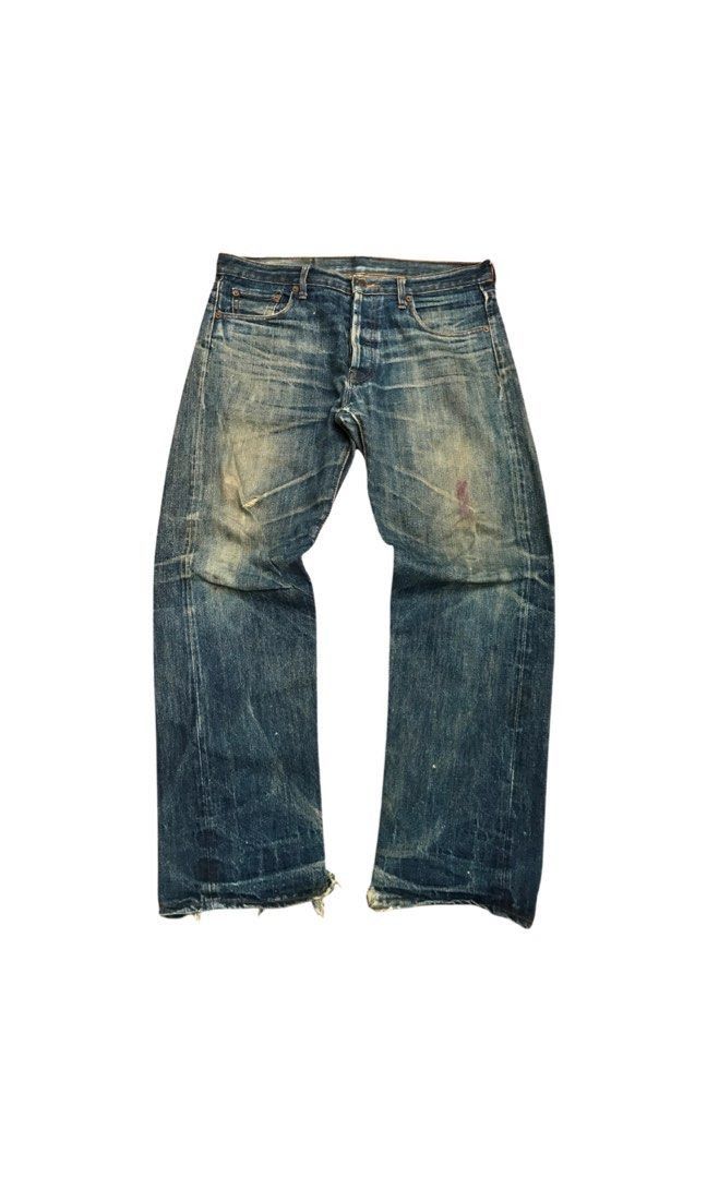 Levi's × Vintage Vintage 1992 Levis Big E selvedge distressed denim Size US 32 / EU 48 - 2 Thumbnail