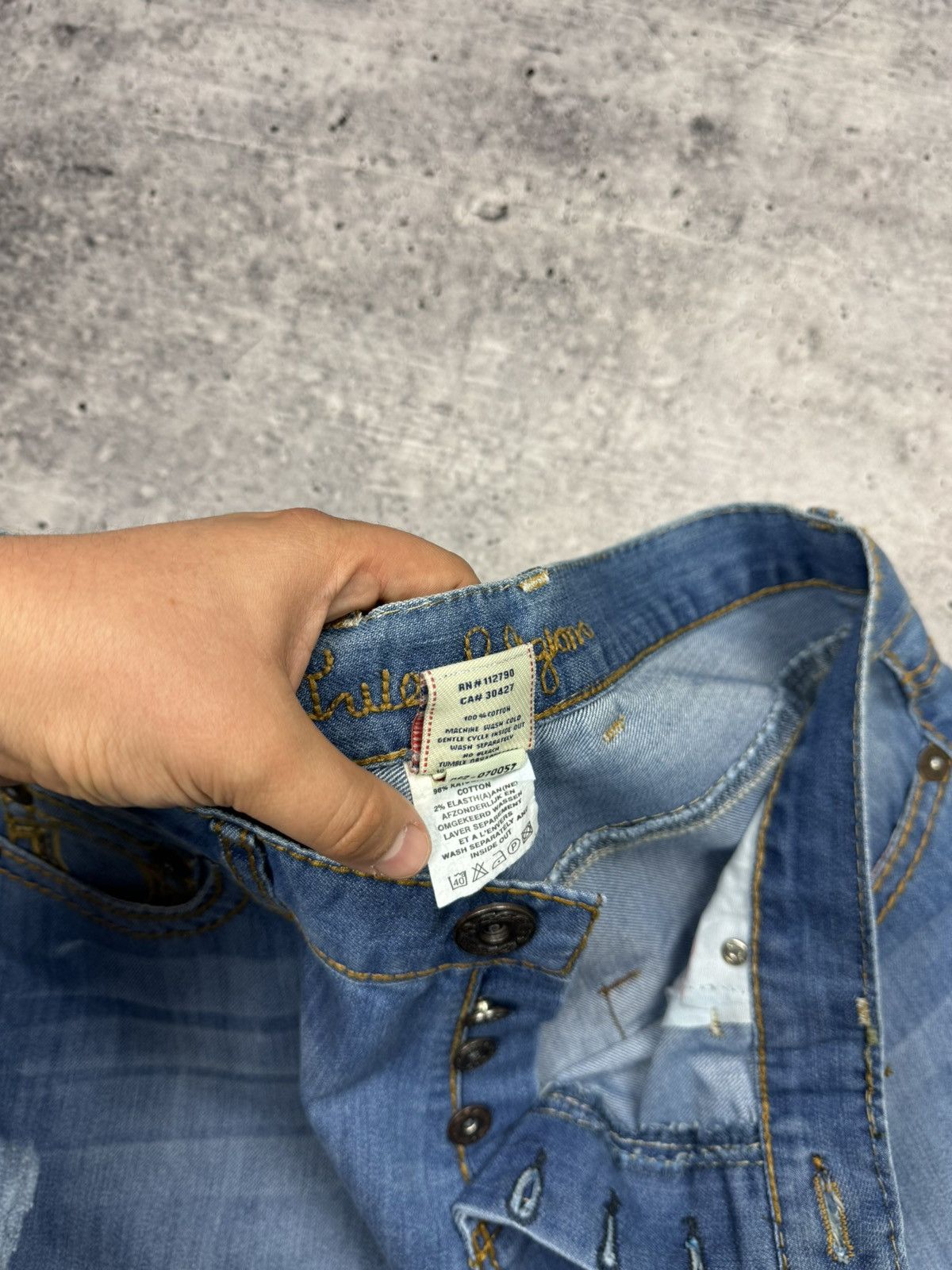 True Religion Vintage True Religion Y2K Knit Stonewashed Jeans Pants USA Size US 36 / EU 52 - 12 Thumbnail
