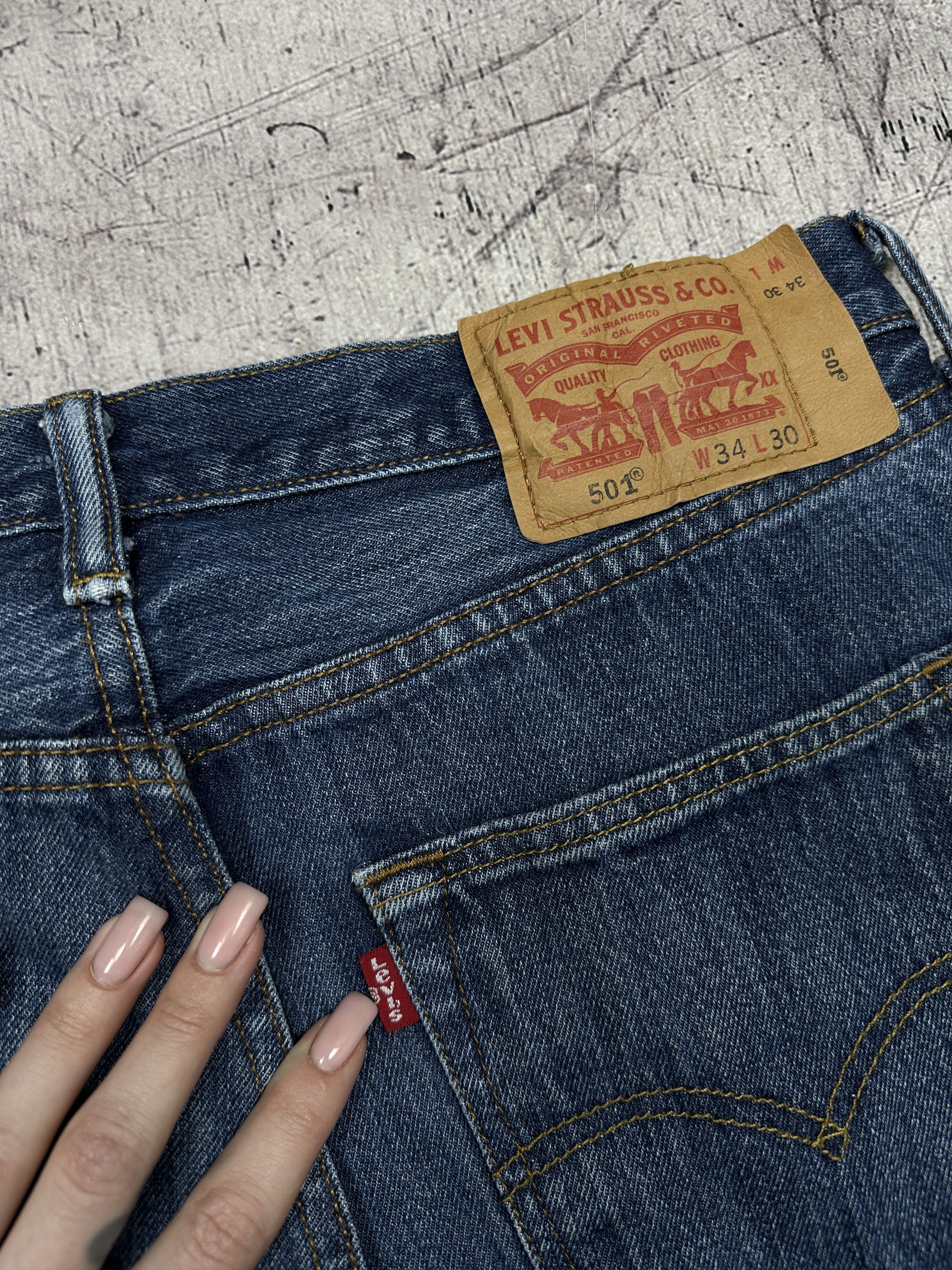 Levi's Levi's 501 Mens Denim Pants Jeans Size 34 x 30 Size US 34 / EU 50 - 3 Thumbnail