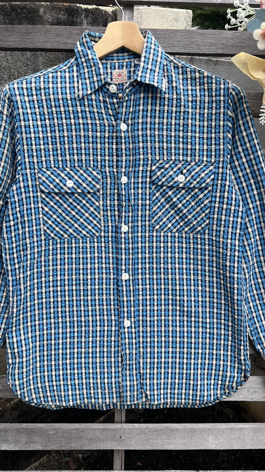 Sugar Cane Vintage Classic Blue Check Sugarcane Shirt Size US M / EU 48-50 / 2 - 4 Thumbnail