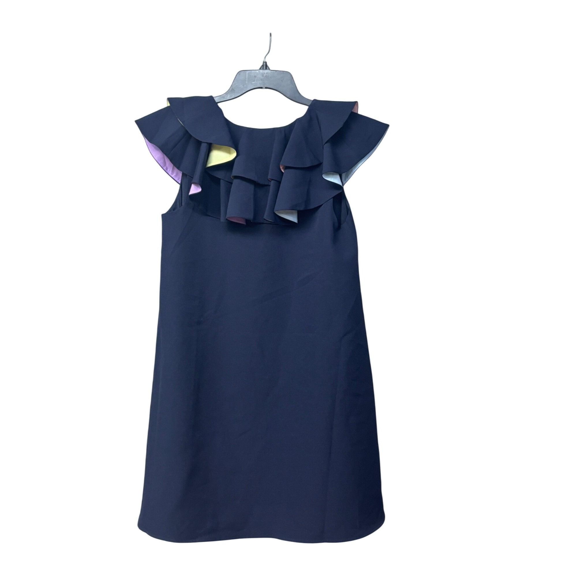 English Factory English Factory Multicolor Lined Ruffle Shift Dress, Navy, S Size S / US 4 / IT 40 - 10 Thumbnail