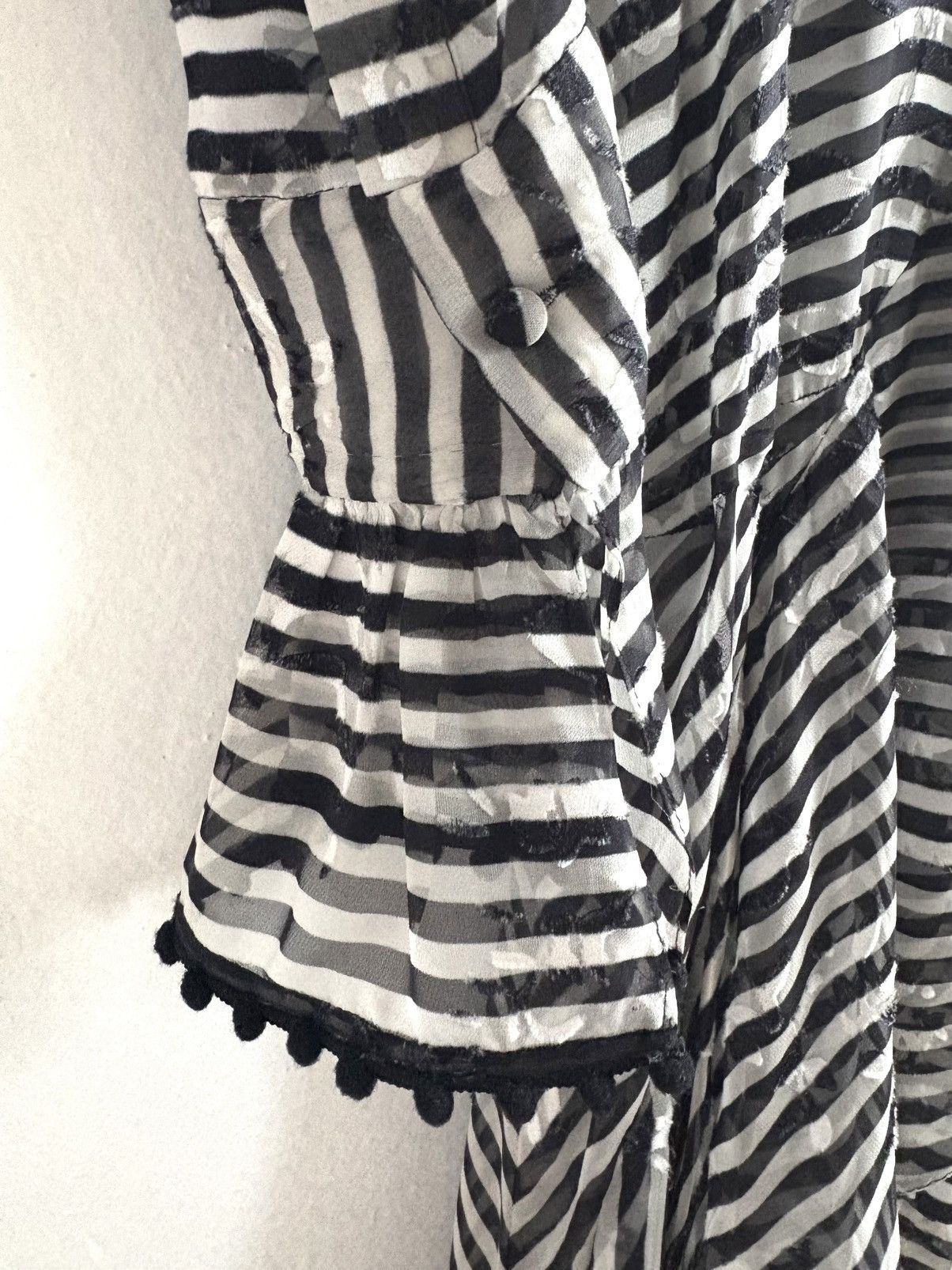 Preen by Thornton Bregrazzi Preen by Thornton Bregazzi Silk Striped Dress Asymmetric Size M / US 6-8 / IT 42-44 - 4 Thumbnail