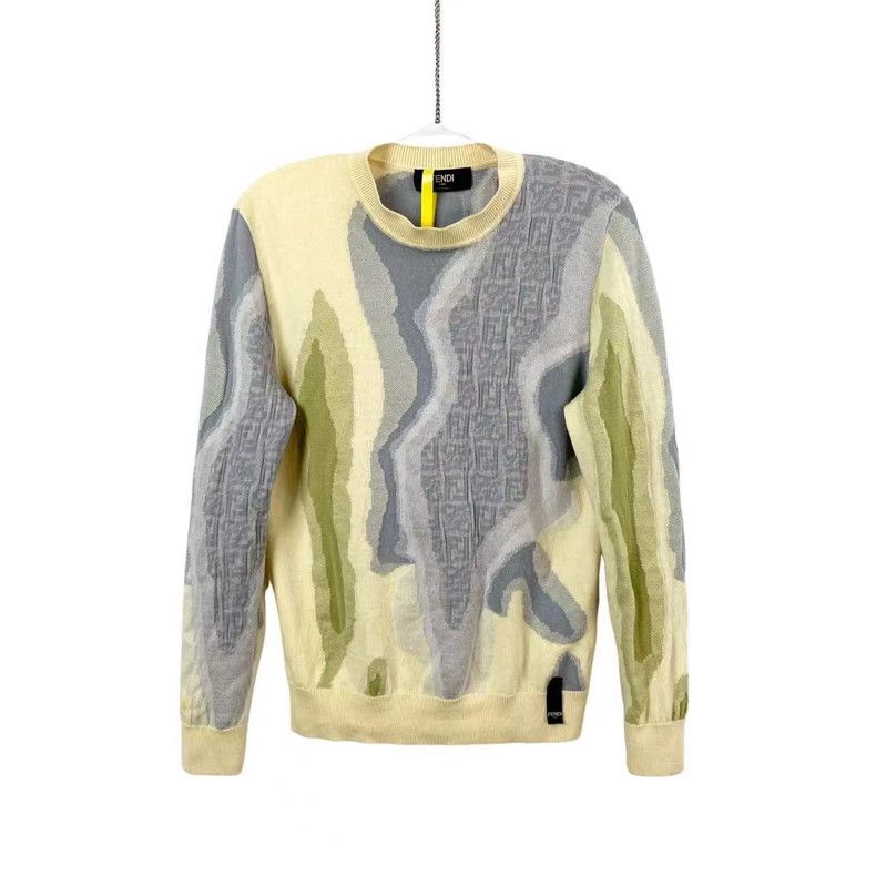 Fendi Fendi Colour-blocked knitted sweater Size US S / EU 44-46 / 1 - 1 Thumbnail