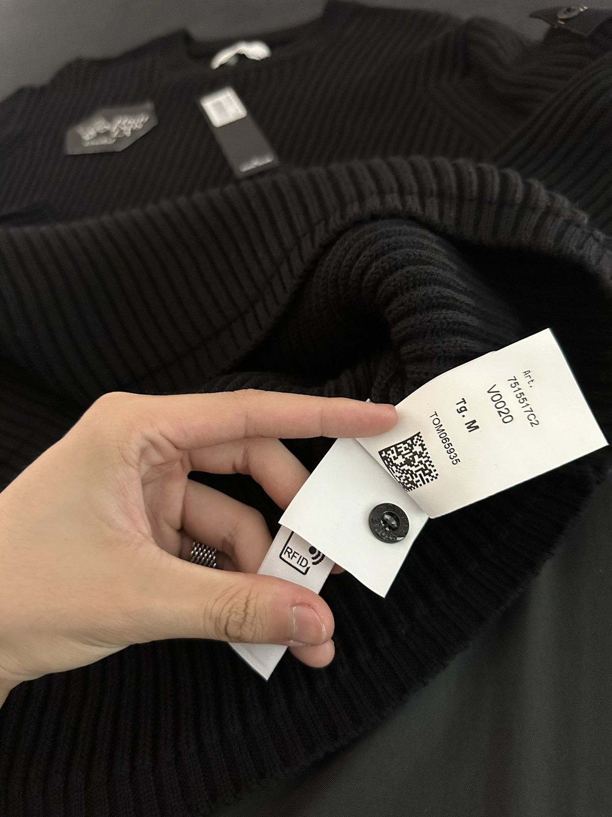 Stone Island Stone Island Black Wool Ribbed Sweater Size US M / EU 48-50 / 2 - 9 Thumbnail