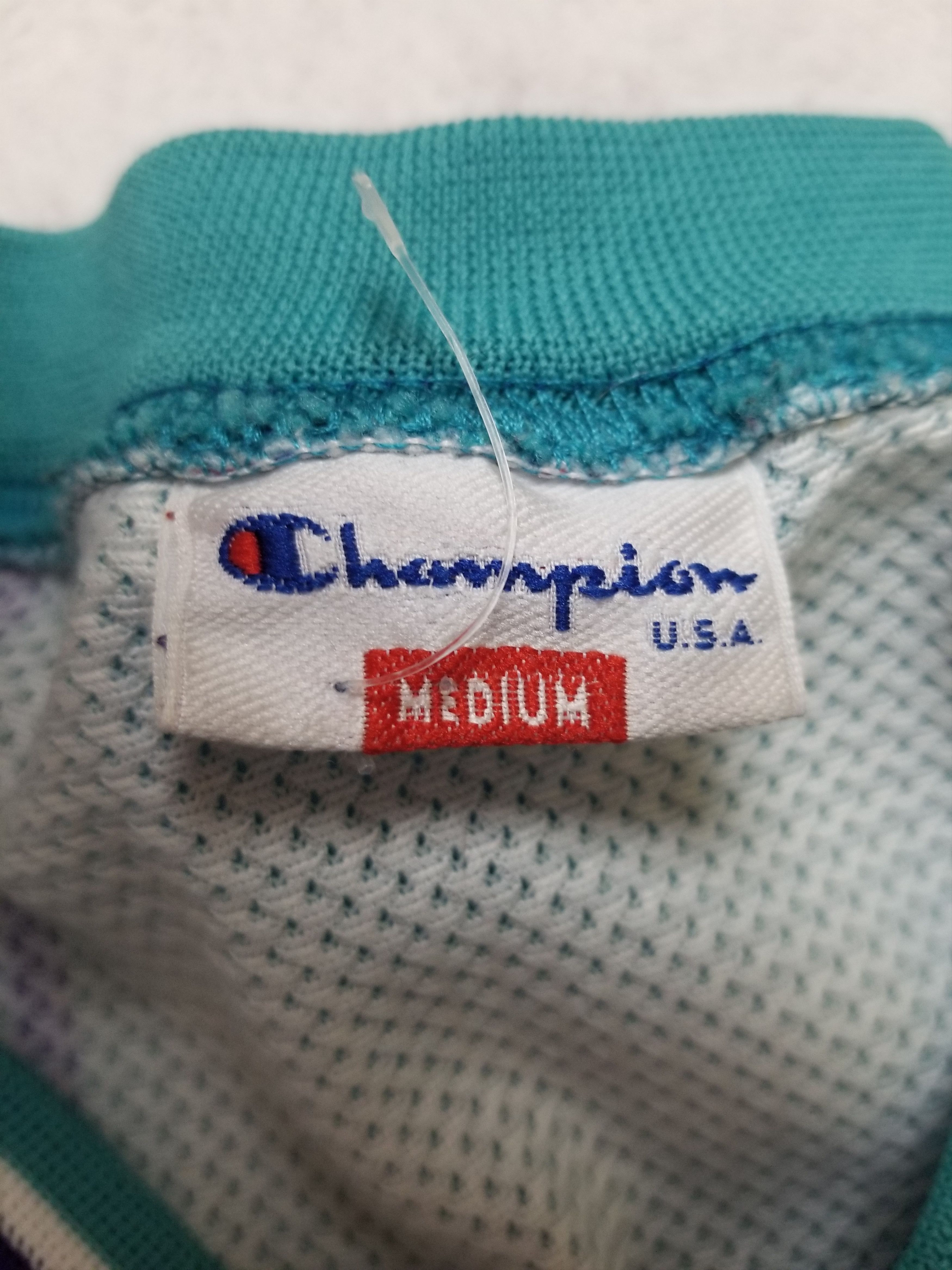 Champion Charlotte Hornets #1 Muggsy Bogues Champion NBA jersey Size US M / EU 48-50 / 2 - 3 Thumbnail