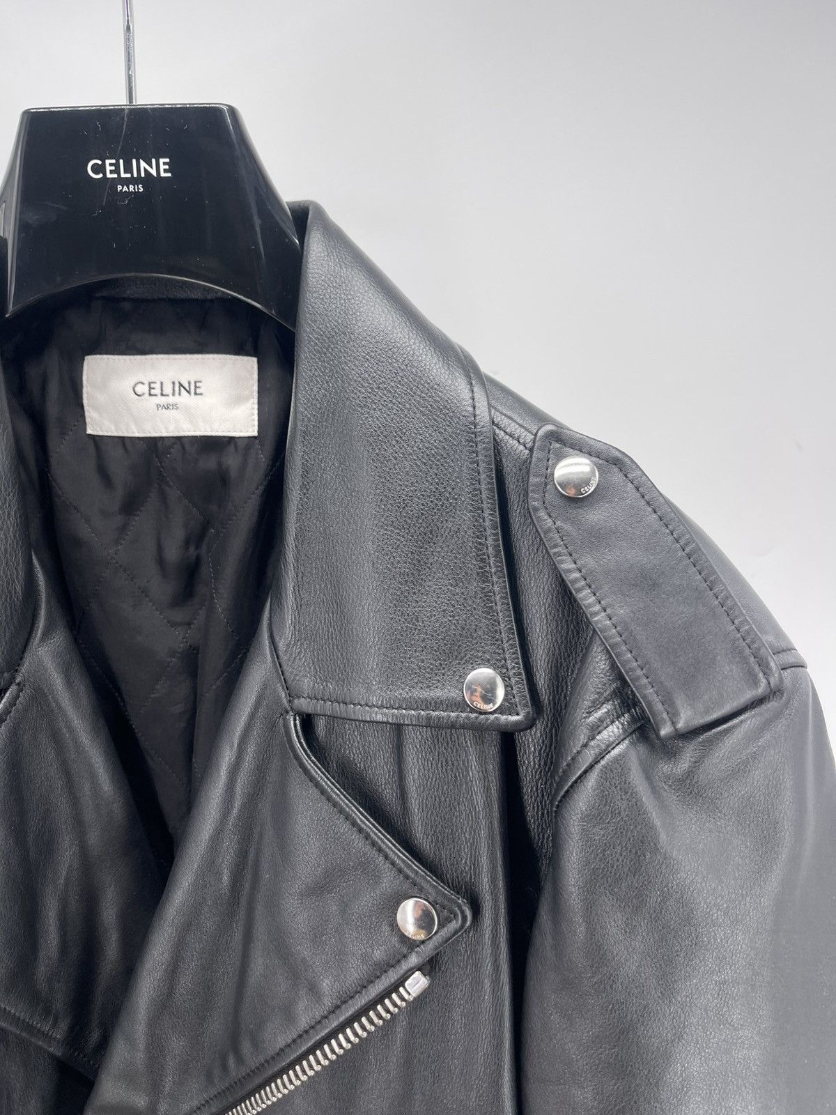 Celine Celine leather biker jacket size 40 Size S / US 4 / IT 40 - 2 Thumbnail