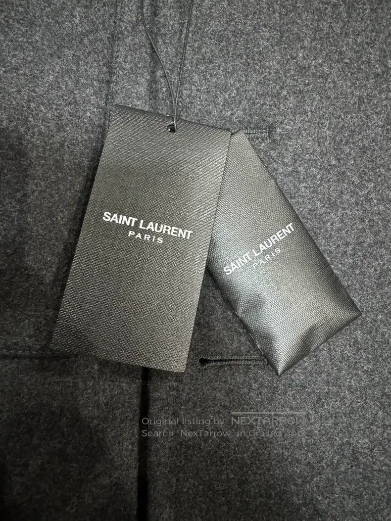 Saint Laurent Paris Saint Laurent Paris Grey Double Breasted Wool Coat Size US S / EU 44-46 / 1 - 5 Thumbnail