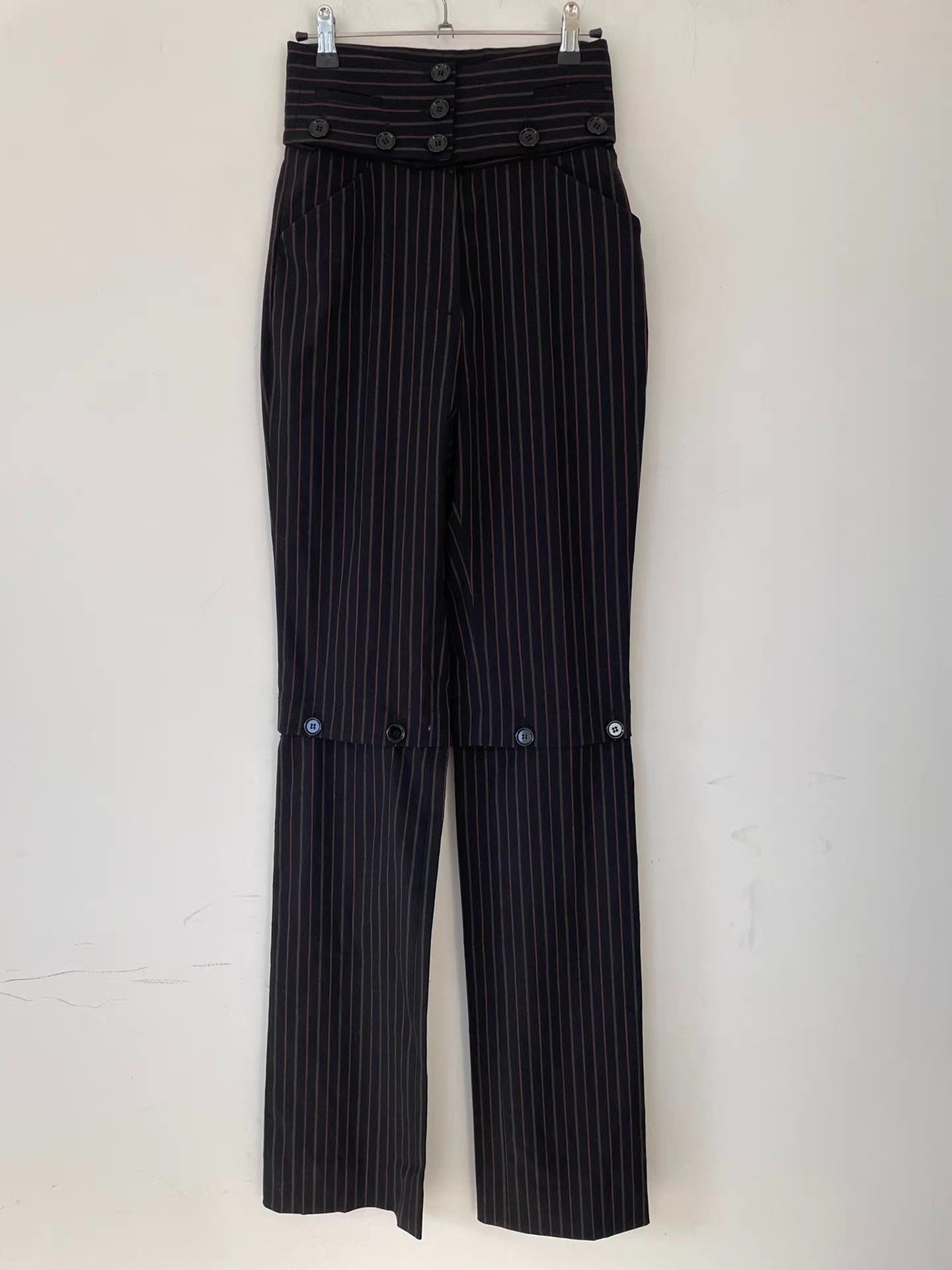 Dolce & Gabbana Dolce & Gabbana Women's High-Waist Wool Trousers Ｑ21 Size 27" / US 4 / IT 40 - 1 Thumbnail