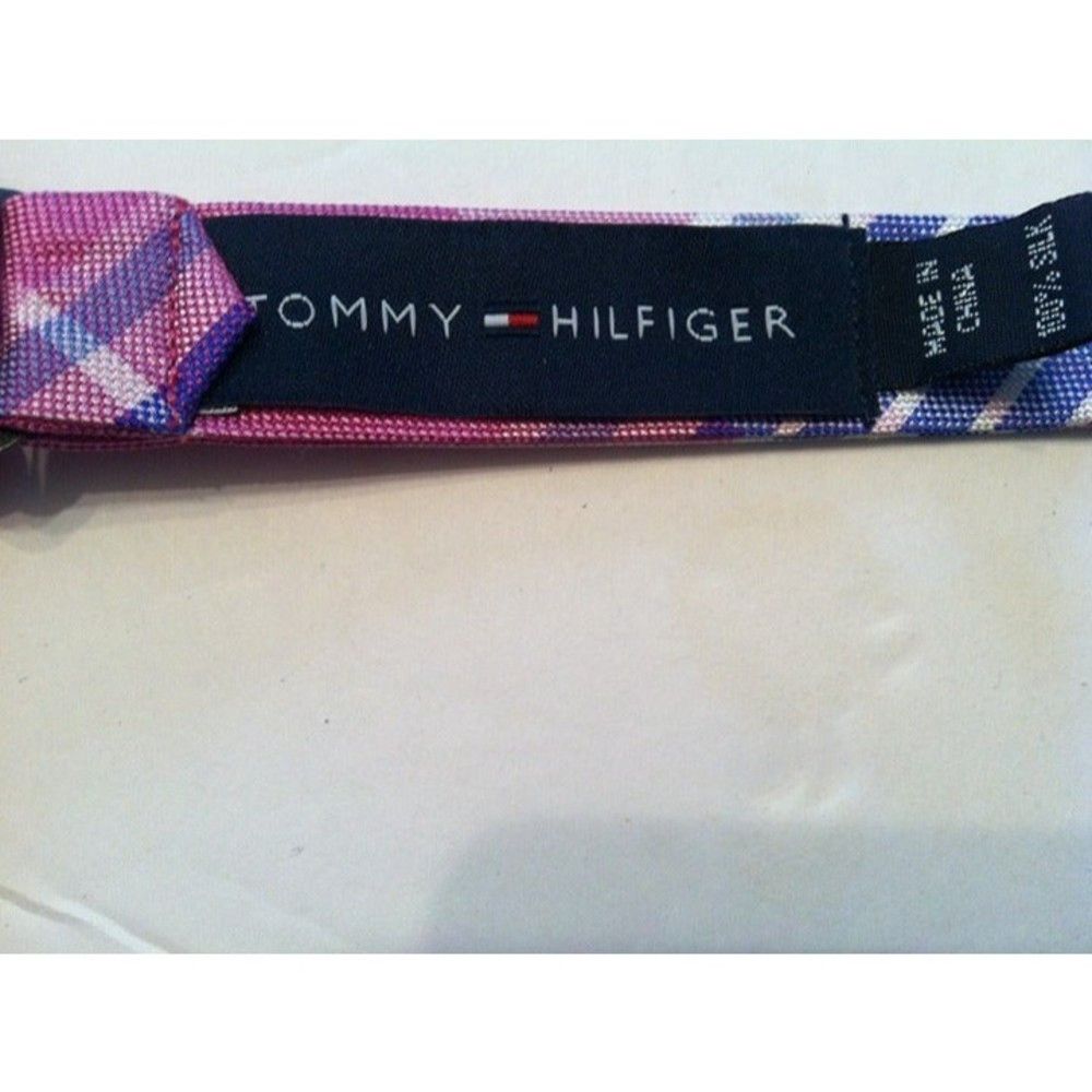 Tommy Hilfiger TOMMY HILFIGER PINK 100%SILK BOW TIE Size ONE SIZE - 5 Thumbnail