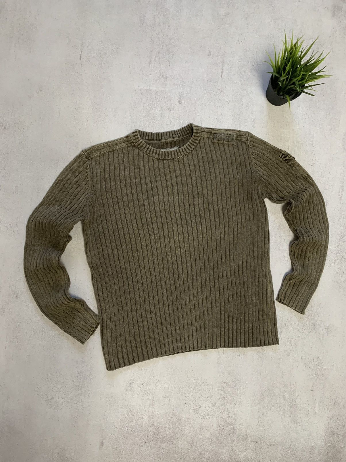 If Six Was Nine × Japanese Brand Vintage Avant-garde Sweater Knit Baggy Brown Y2K Sick 90s Size US M / EU 48-50 / 2 - 1 Thumbnail
