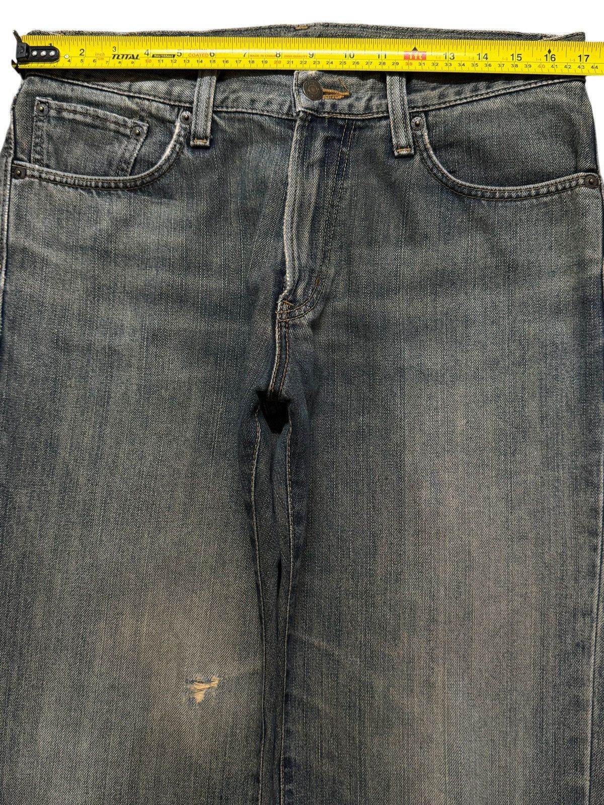 Edwin Vintage 90s Edwin 404 Faded Wash Relaxed Wide Leg Jeans Size US 33 - 9 Thumbnail