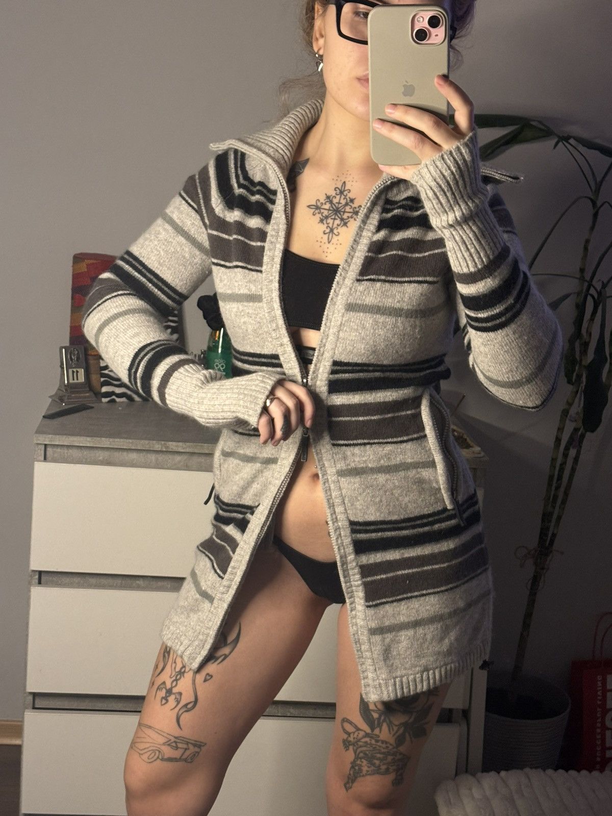 Bench × Vintage Vintage striped sweater/dress amazing beautiful natural wool Size XS / US 0-2 / IT 36-38 - 1 Thumbnail